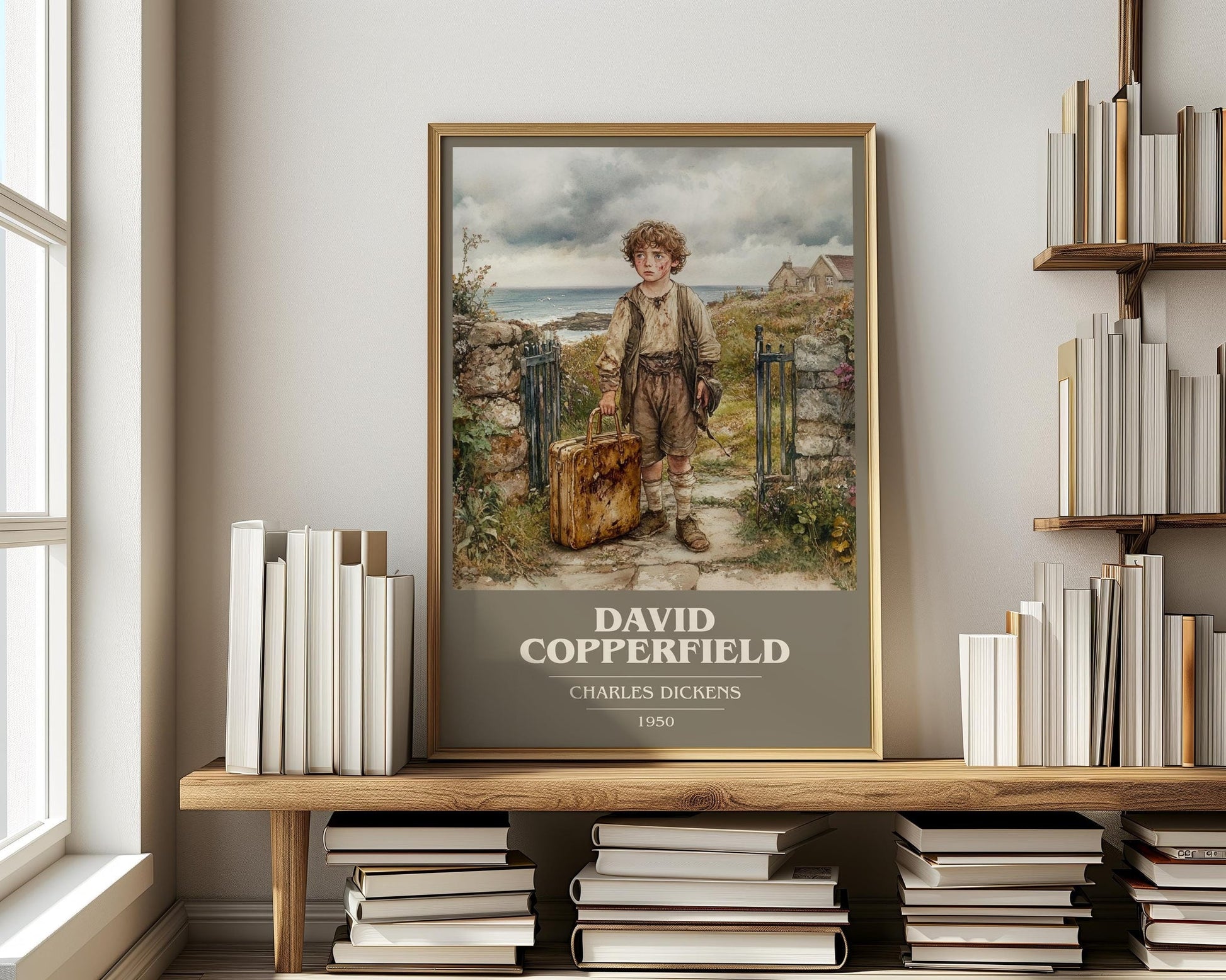 David Copperfield book cover book poster framed on wall – classic literature wall art