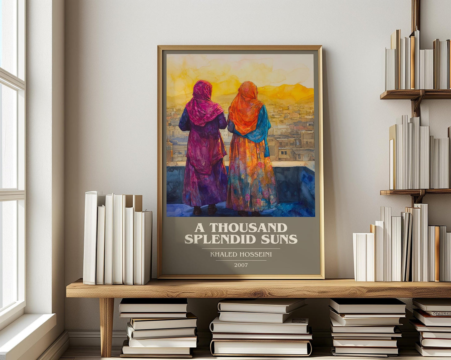 A Thousand Splendid Suns book cover poster paired in gallery wall – literary art prints
