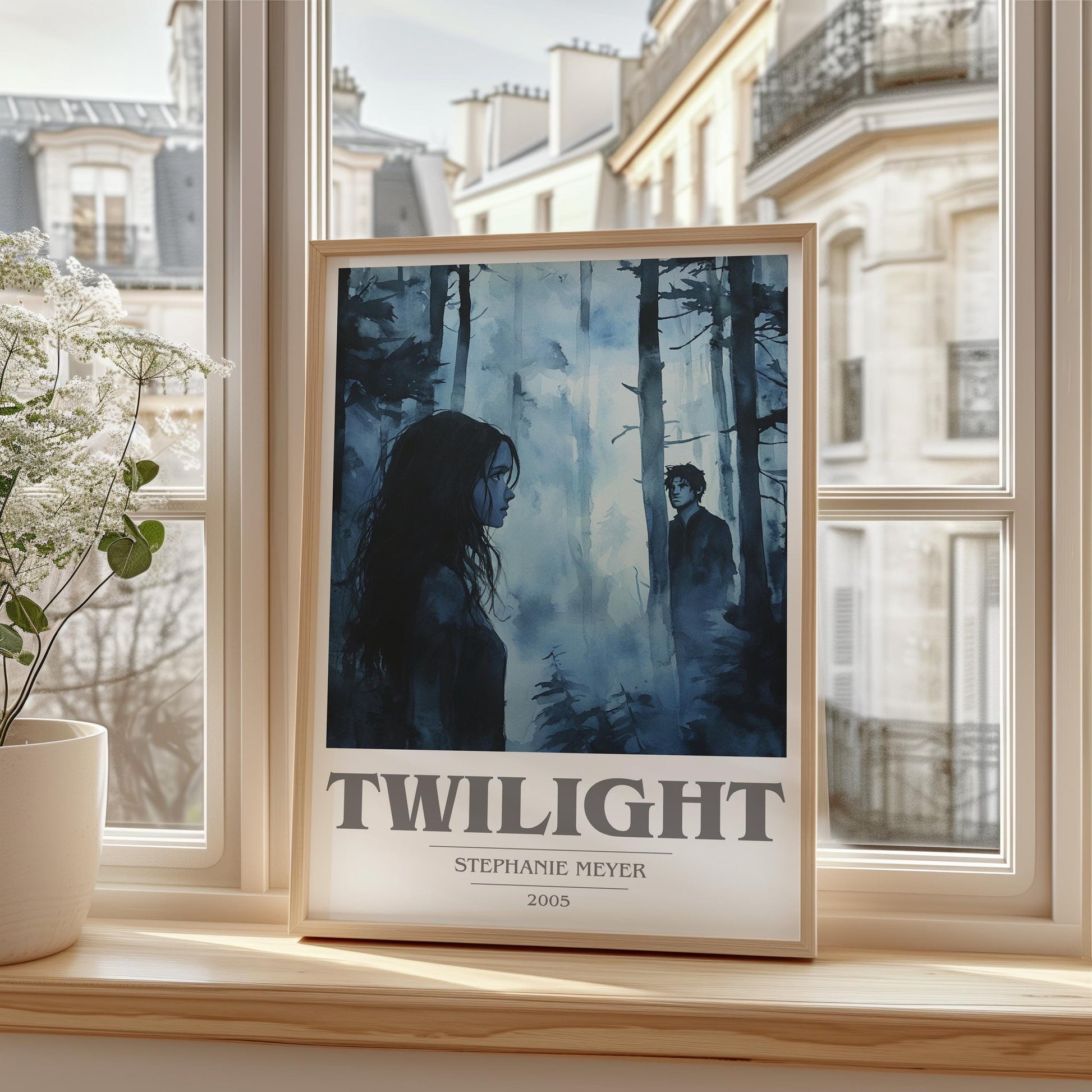 Twilight book cover book poster framed on wall – young adult wall art