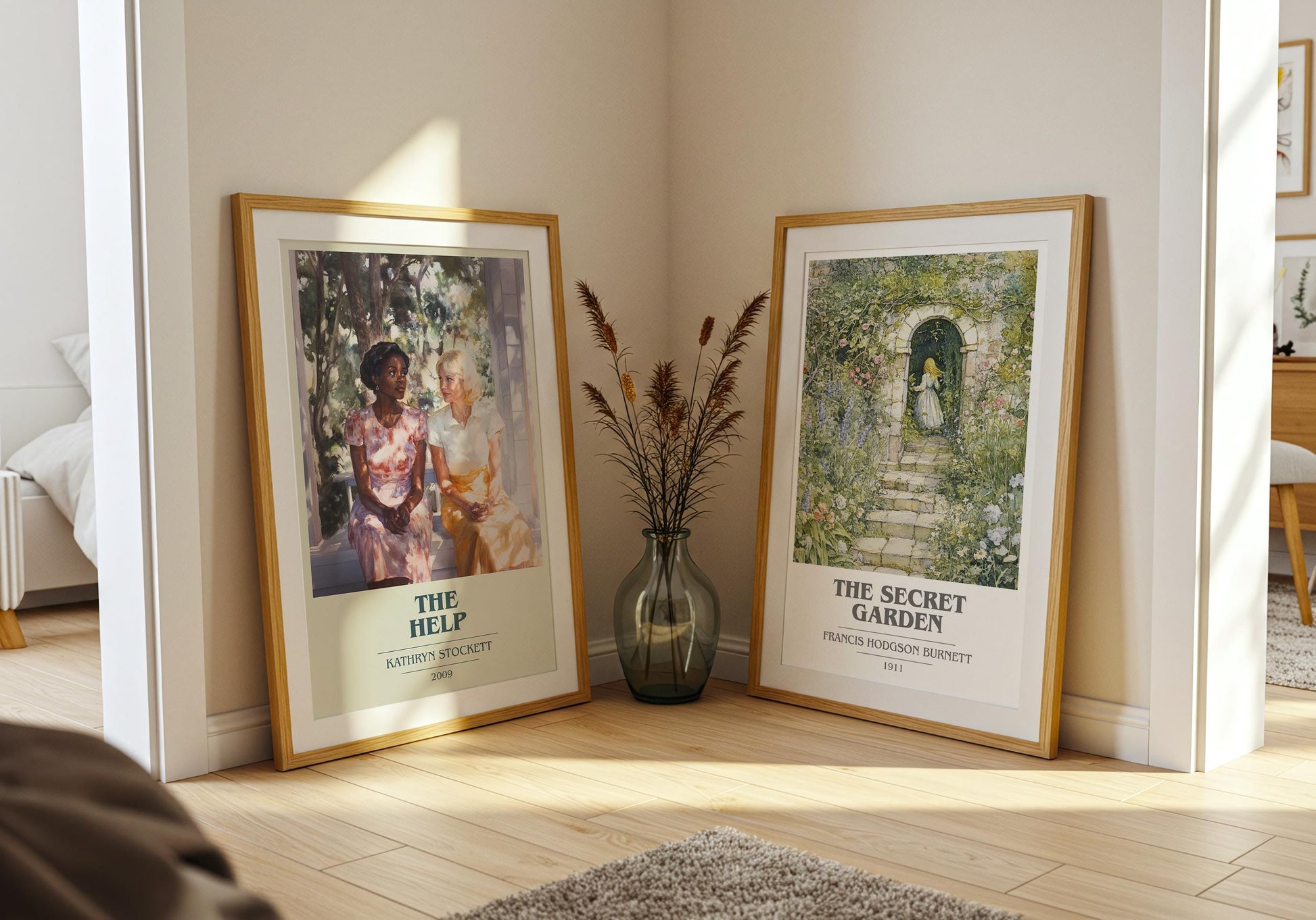 The Help book cover poster paired in gallery wall – literary art prints