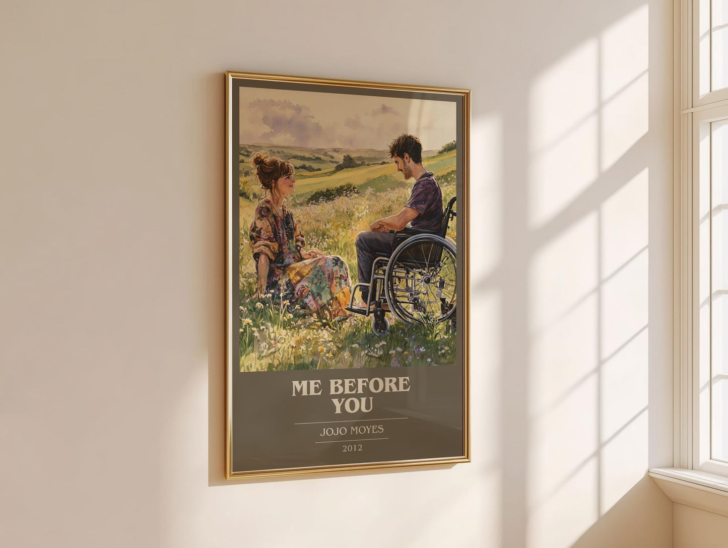 Me Before You book cover book poster framed on wall – romance wall art