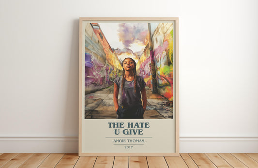 The Hate U Give by Angie Thomas | Book Poster | Literary Art Gift For Book Lover | Novel Inspired Wall Art | Free Delivery