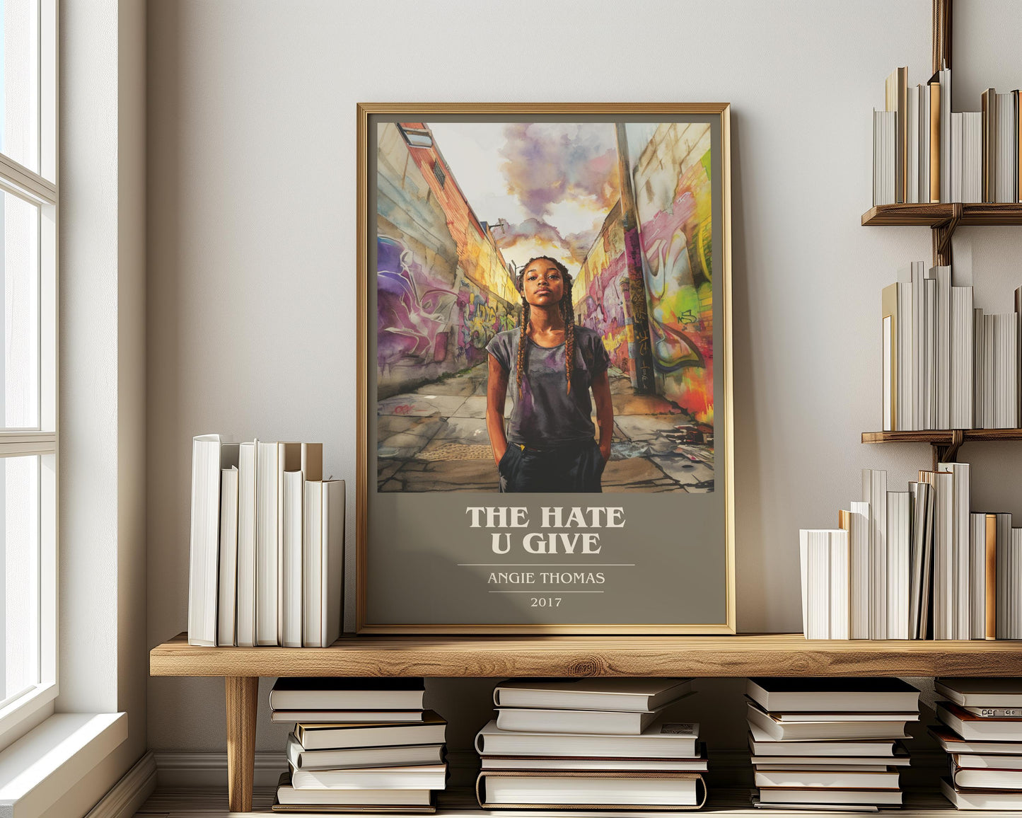 The Hate U Give by Angie Thomas | Book Poster | Literary Art Gift For Book Lover | Novel Inspired Wall Art | Free Delivery