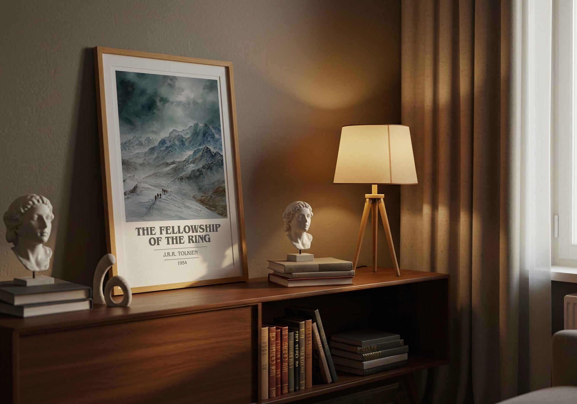 The Fellowship of the Ring by J.R.R. Tolkien | Book Poster | Literary Art Gift For Book Lover | Novel Inspired Wall Art | Free Delivery