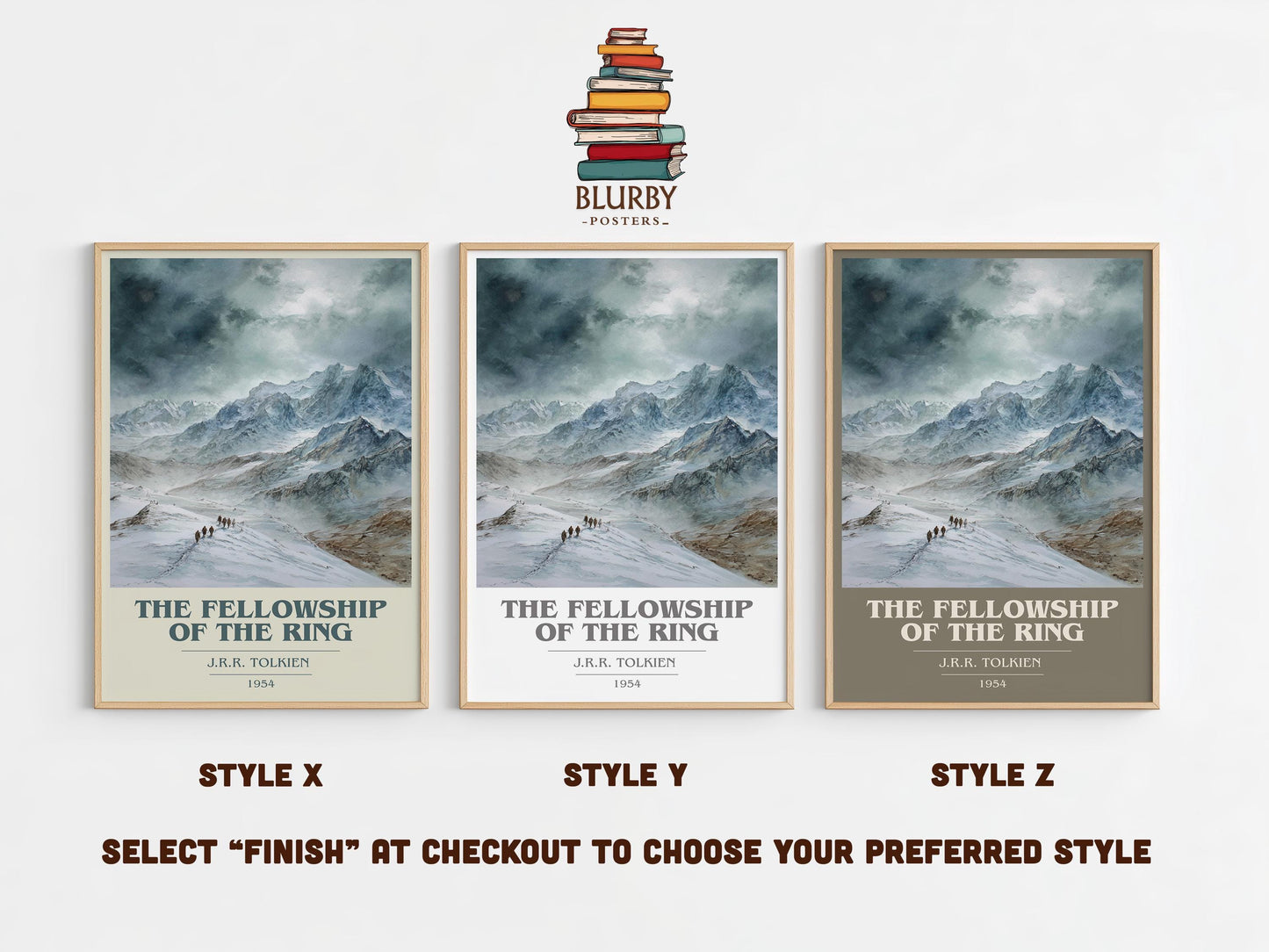 The Fellowship of the Ring by J.R.R. Tolkien | Book Poster | Literary Art Gift For Book Lover | Novel Inspired Wall Art | Free Delivery