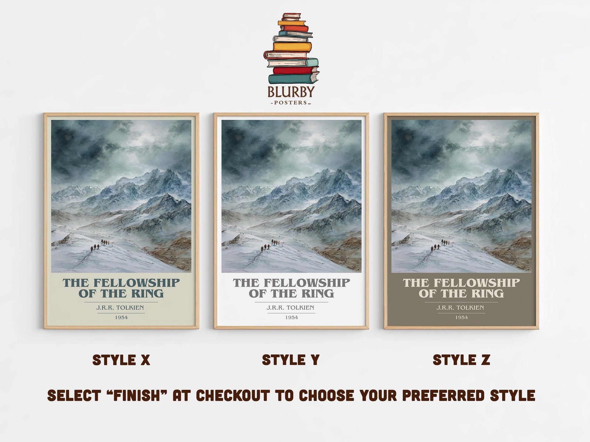 The Fellowship of the Ring by J.R.R. Tolkien | Book Poster | Literary Art Gift For Book Lover | Novel Inspired Wall Art | Free Delivery