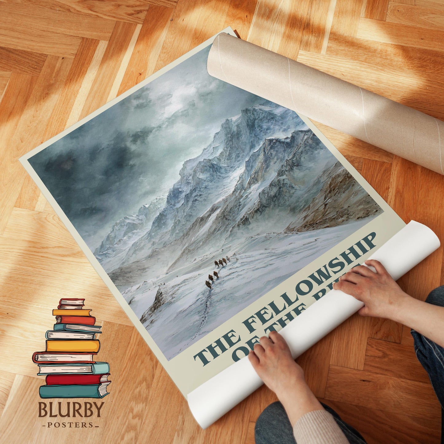 The Fellowship of the Ring by J.R.R. Tolkien | Book Poster | Literary Art Gift For Book Lover | Novel Inspired Wall Art | Free Delivery