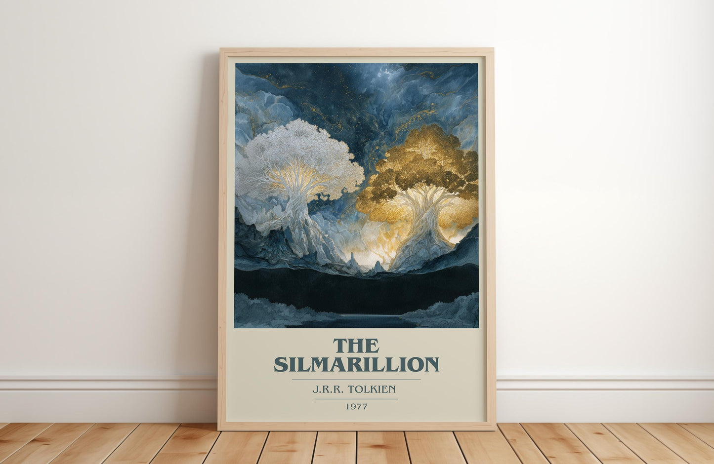 The Silmarillion by J.R.R. Tolkien | Book Poster | Literary Art Gift For Book Lover | Novel Inspired Wall Art | Free Delivery