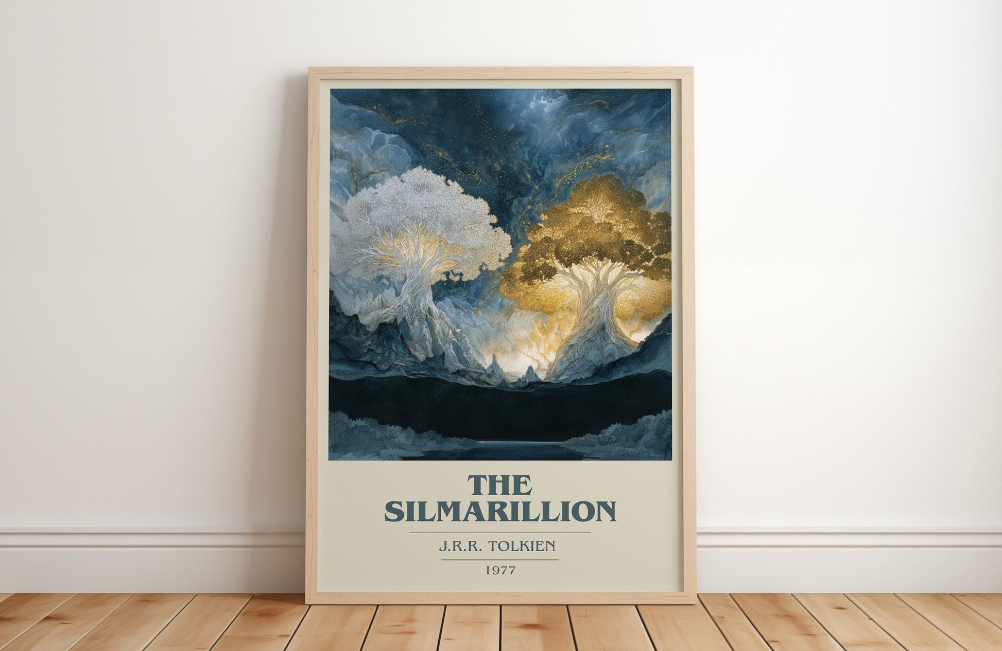 The Silmarillion by J.R.R. Tolkien | Book Poster | Literary Art Gift For Book Lover | Novel Inspired Wall Art | Free Delivery