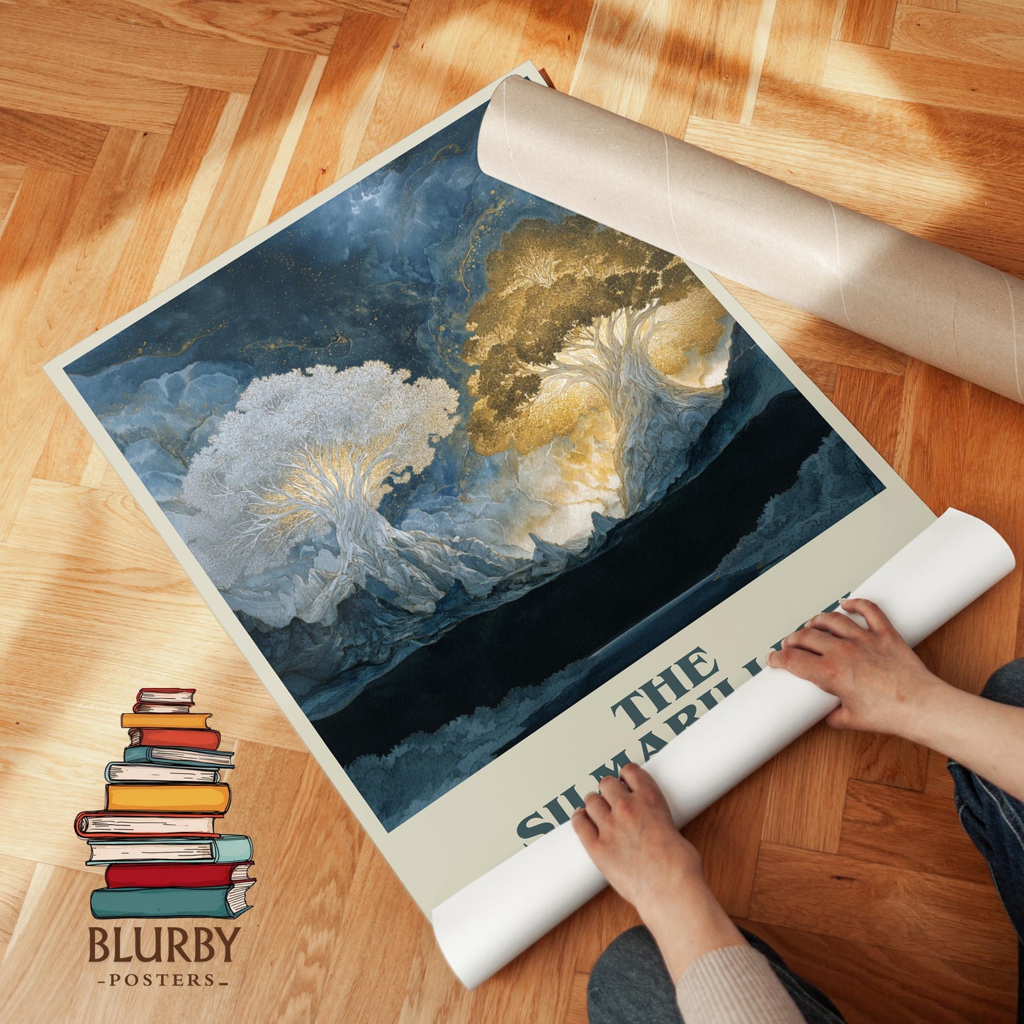 The Silmarillion by J.R.R. Tolkien | Book Poster | Literary Art Gift For Book Lover | Novel Inspired Wall Art | Free Delivery