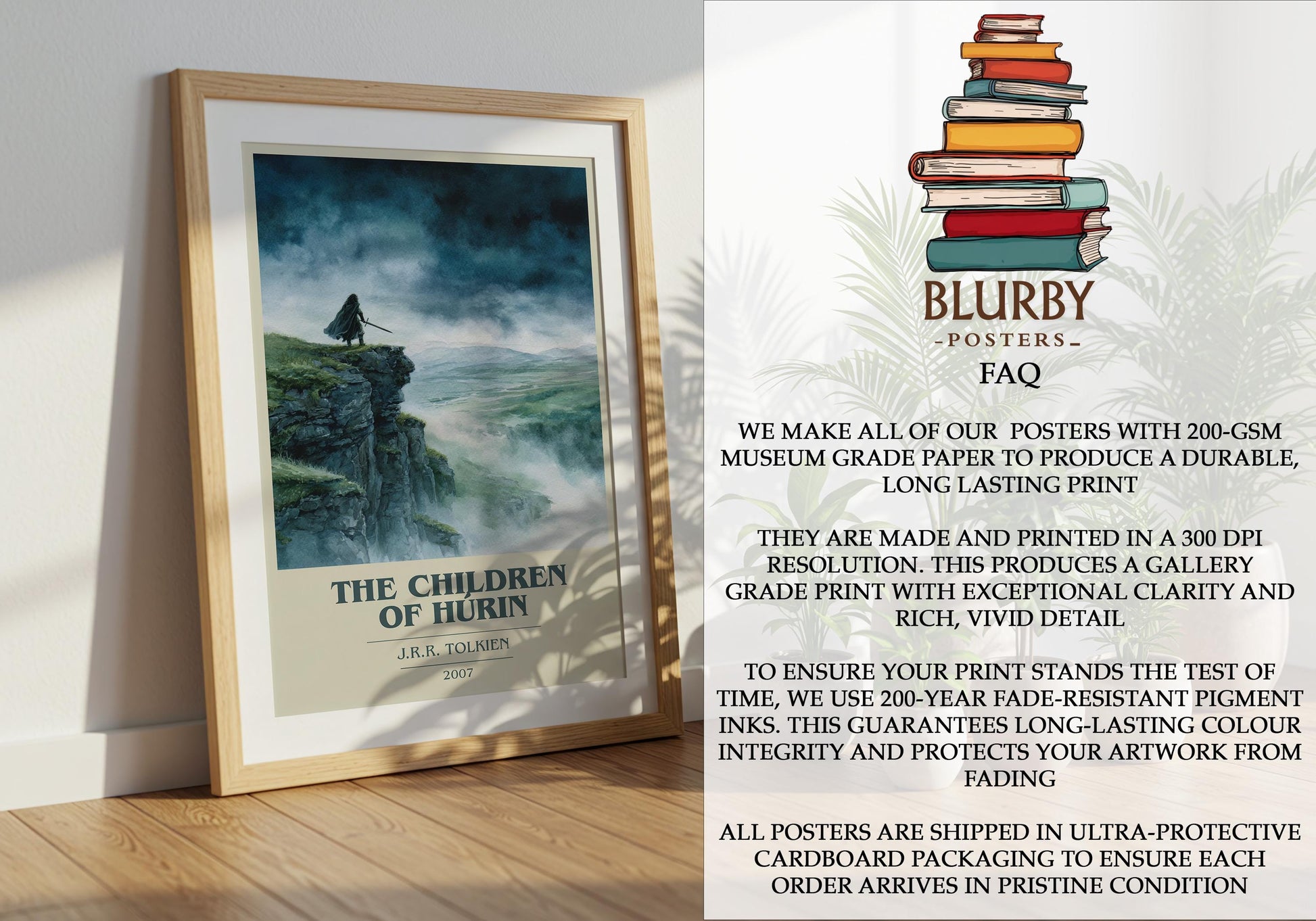 The Children of Húrin by J.R.R. Tolkien | Book Poster | Literary Art Gift For Book Lover | Novel Inspired Wall Art