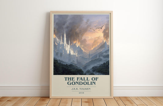 The Fall Of Gondolin by J.R.R. Tolkien | Book Poster | Literary Art Gift For Book Lover | Novel Inspired Wall Art