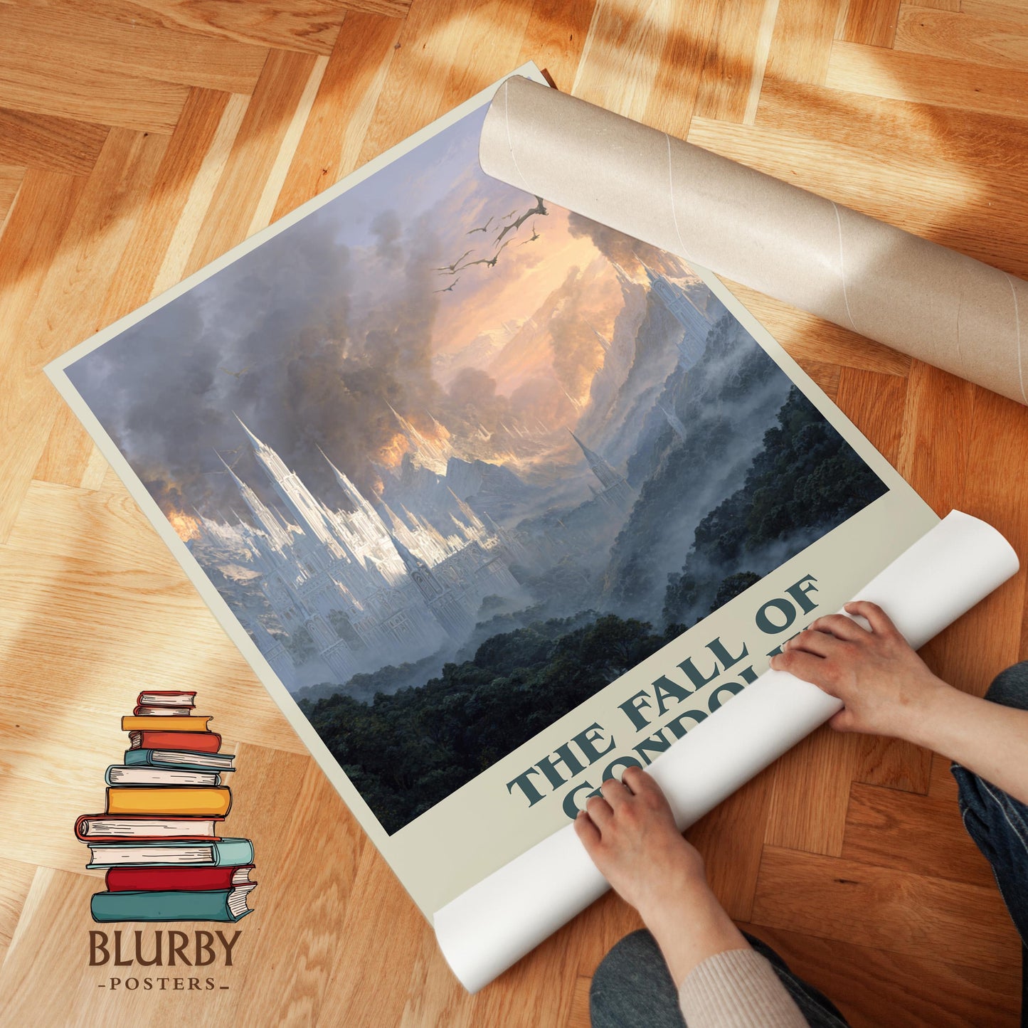 The Fall Of Gondolin by J.R.R. Tolkien | Book Poster | Literary Art Gift For Book Lover | Novel Inspired Wall Art