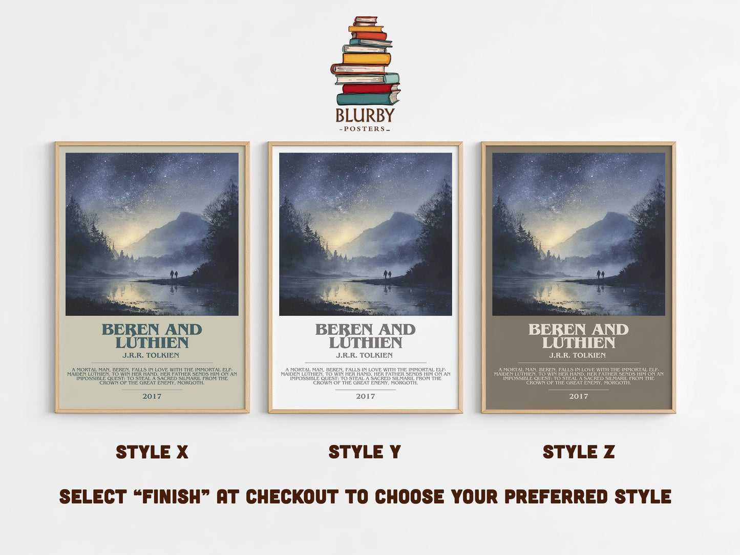 Beren and Luthien by J.R.R. Tolkien | Book Poster | Literary Art Gift For Book Lover | Novel Inspired Wall Art