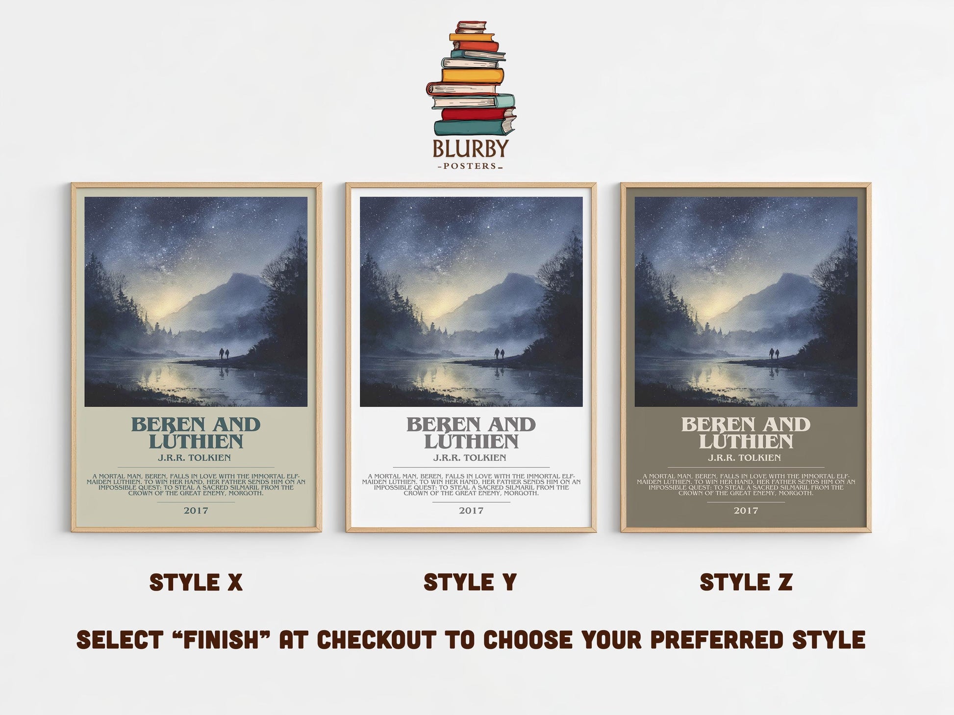 Beren and Luthien by J.R.R. Tolkien | Book Poster | Literary Art Gift For Book Lover | Novel Inspired Wall Art