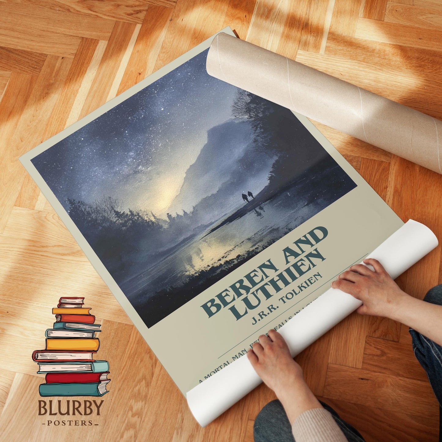 Beren and Luthien by J.R.R. Tolkien | Book Poster | Literary Art Gift For Book Lover | Novel Inspired Wall Art