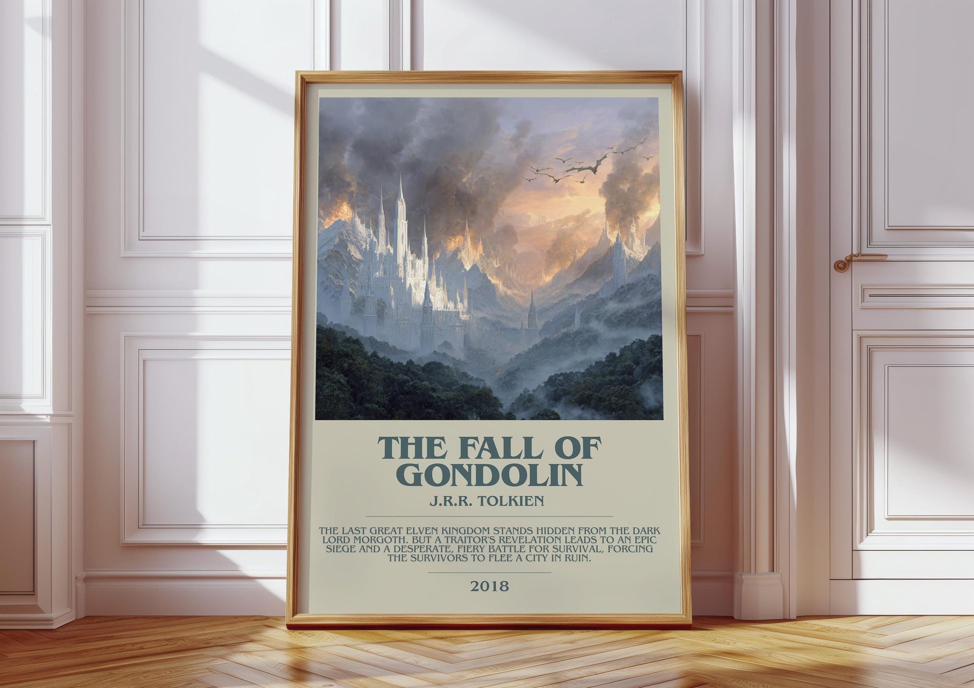 The Fall Of Gondolin by J.R.R. Tolkien | Book Poster | Literary Art Gift For Book Lover | Novel Inspired Wall Art
