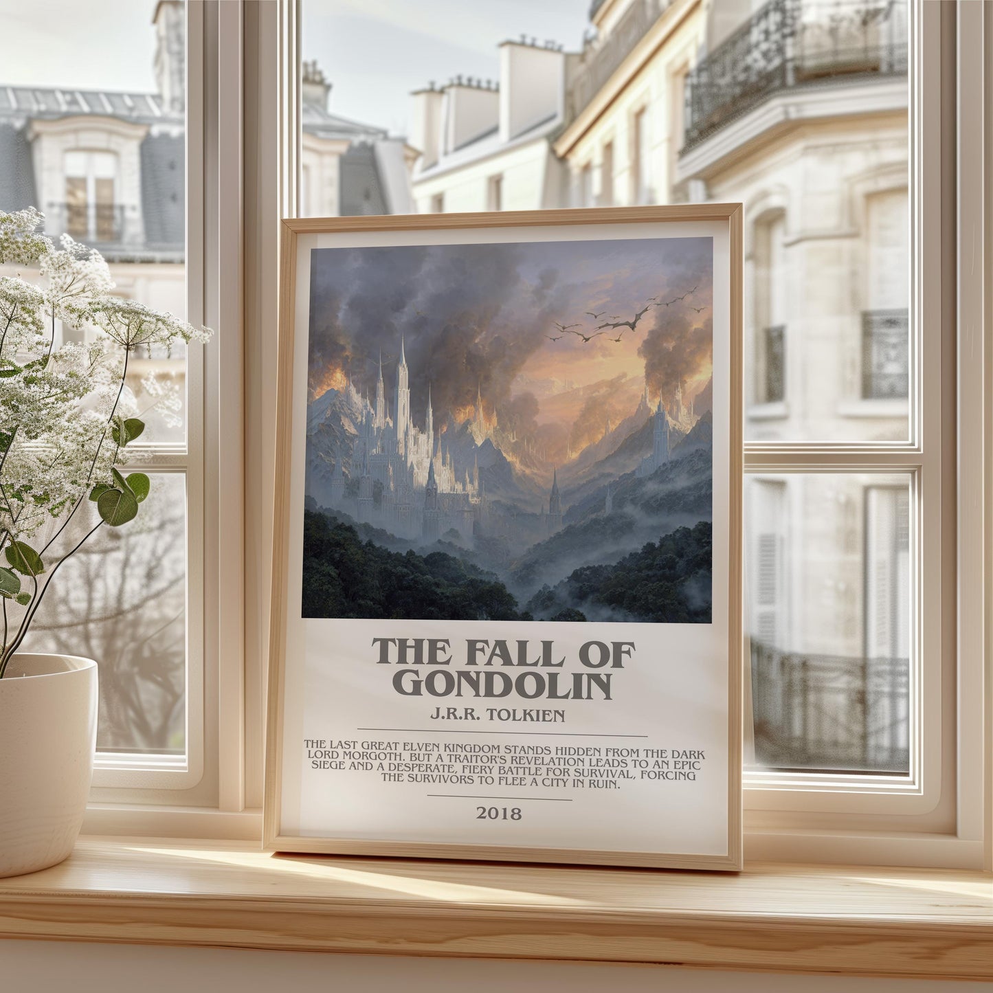 The Fall Of Gondolin by J.R.R. Tolkien | Book Poster | Literary Art Gift For Book Lover | Novel Inspired Wall Art
