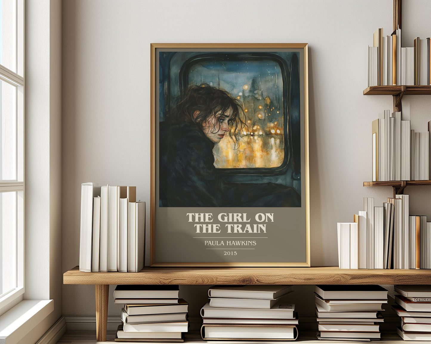 The Girl On The Train by Paula Hawkins | Book Poster | Literary Art Gift For Book Lover | Novel Inspired Wall Art | Free Delivery