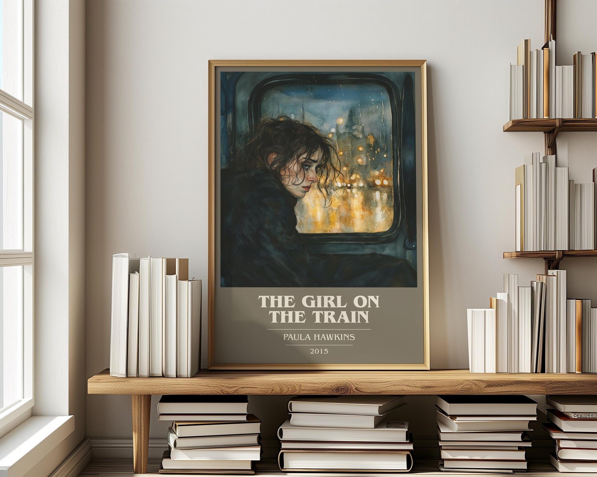 The Girl On The Train by Paula Hawkins | Book Poster | Literary Art Gift For Book Lover | Novel Inspired Wall Art | Free Delivery