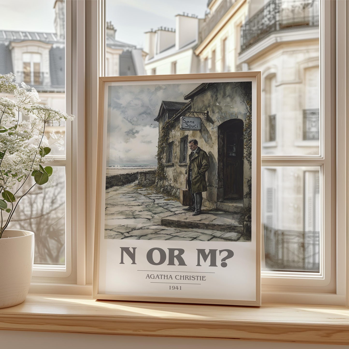 N or M? by Agatha Christie | Book Poster | Literary Art Gift For Book Lover | Novel Inspired Wall Art