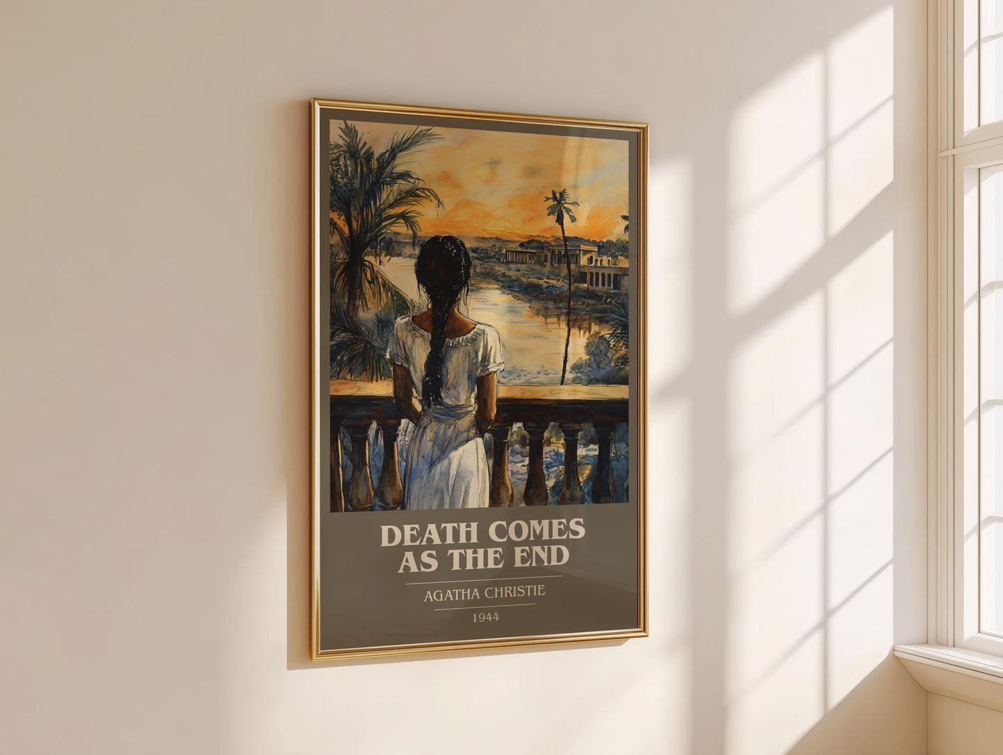 Death Comes At The End by Agatha Christie | Book Poster | Literary Art Gift For Book Lover | Novel Inspired Wall Art | Free Delivery