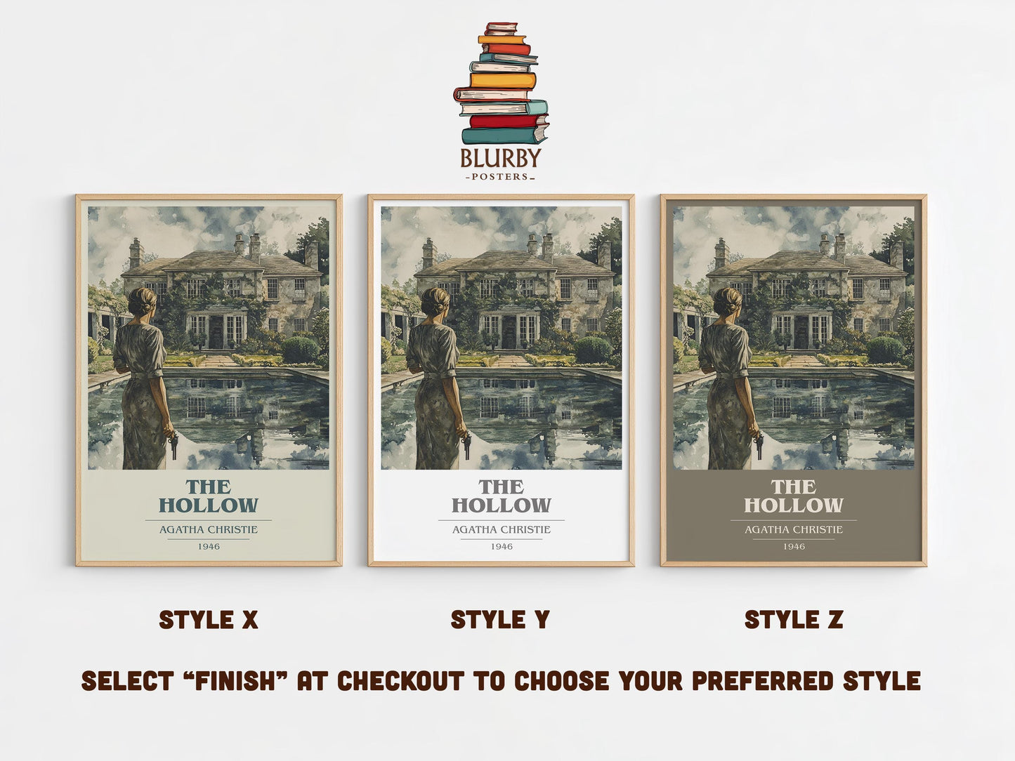 The Hollow by Agatha Christie | Book Poster | Literary Art Gift For Book Lover | Novel Inspired Wall Art