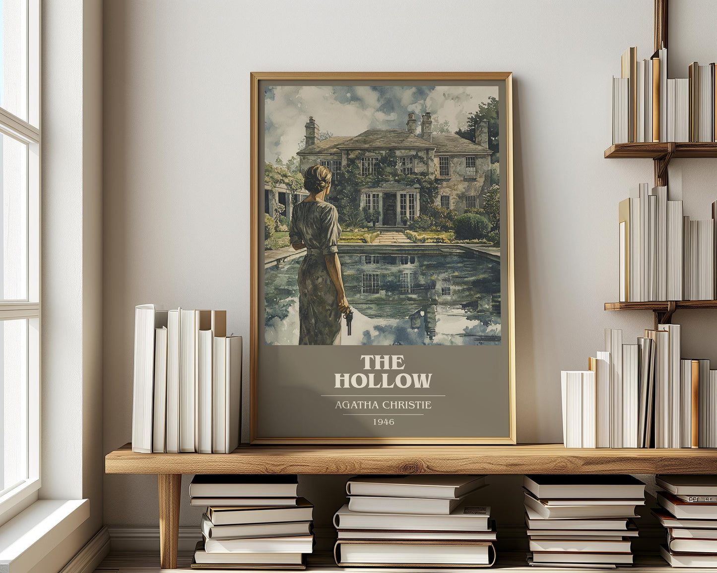 The Hollow by Agatha Christie | Book Poster | Literary Art Gift For Book Lover | Novel Inspired Wall Art