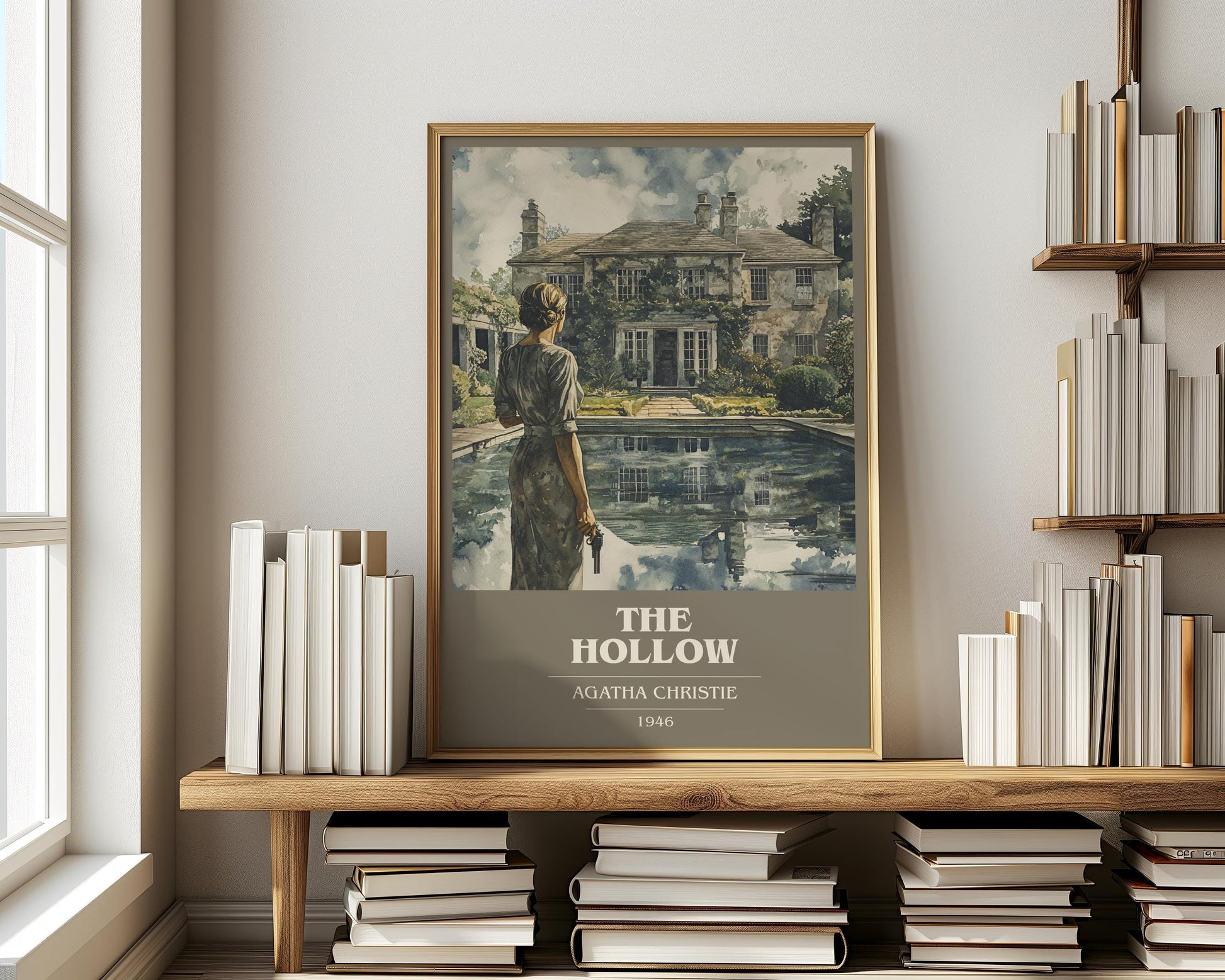 The Hollow by Agatha Christie | Book Poster | Literary Art Gift For Book Lover | Novel Inspired Wall Art