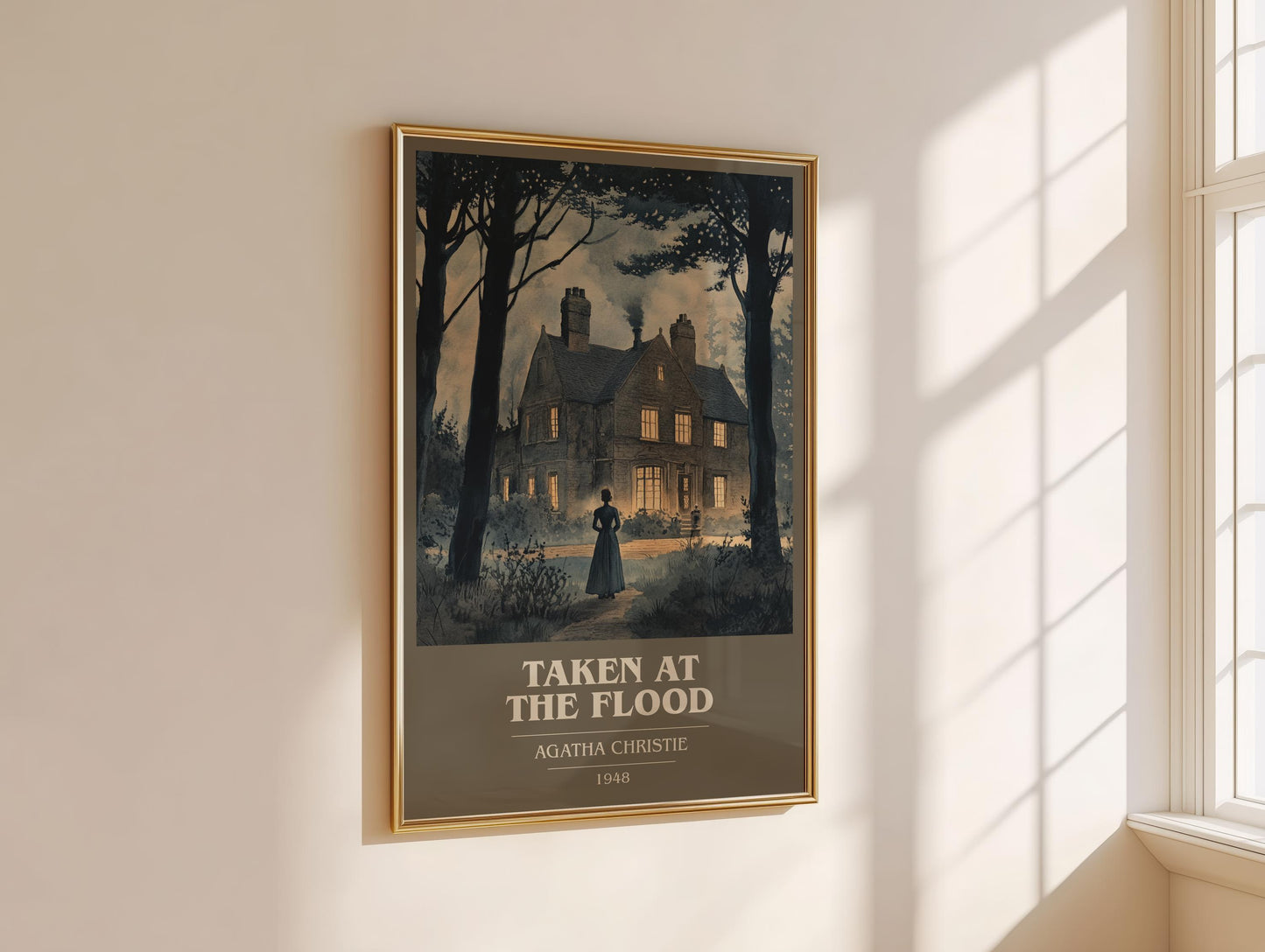 Taken At The Flood by Agatha Christie | Book Poster | Literary Art Gift For Book Lover | Novel Inspired Wall Art