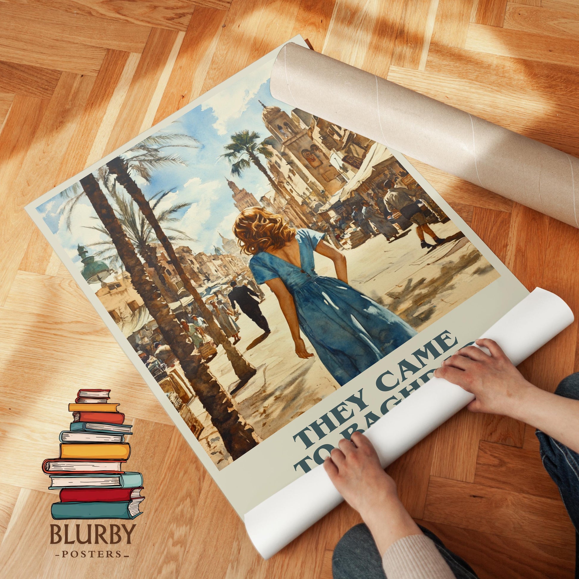 They Came To Baghdad by Agatha Christie | Book Poster | Literary Art Gift For Book Lover | Novel Inspired Wall Art | Free Delivery