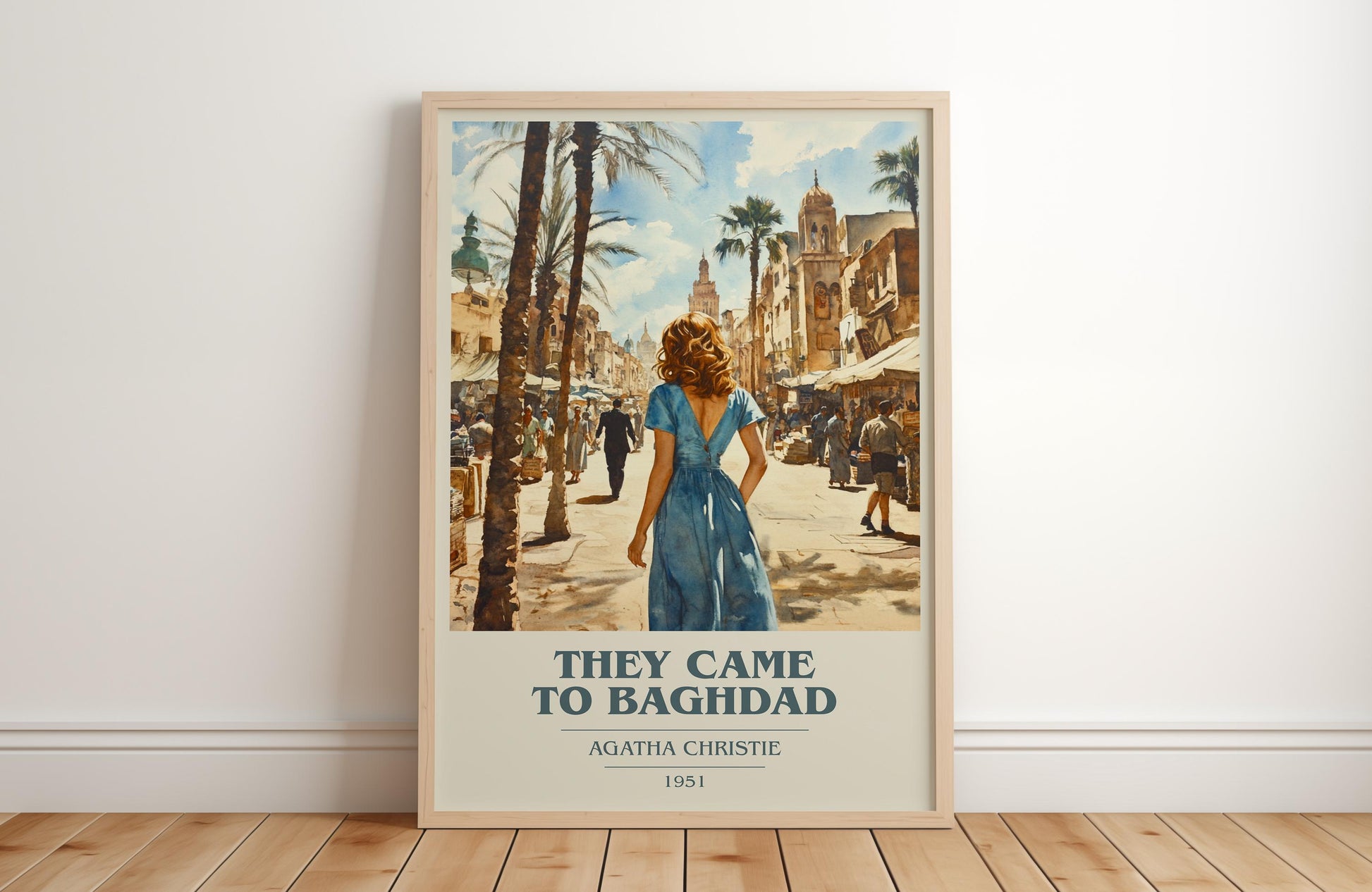They Came To Baghdad by Agatha Christie | Book Poster | Literary Art Gift For Book Lover | Novel Inspired Wall Art | Free Delivery