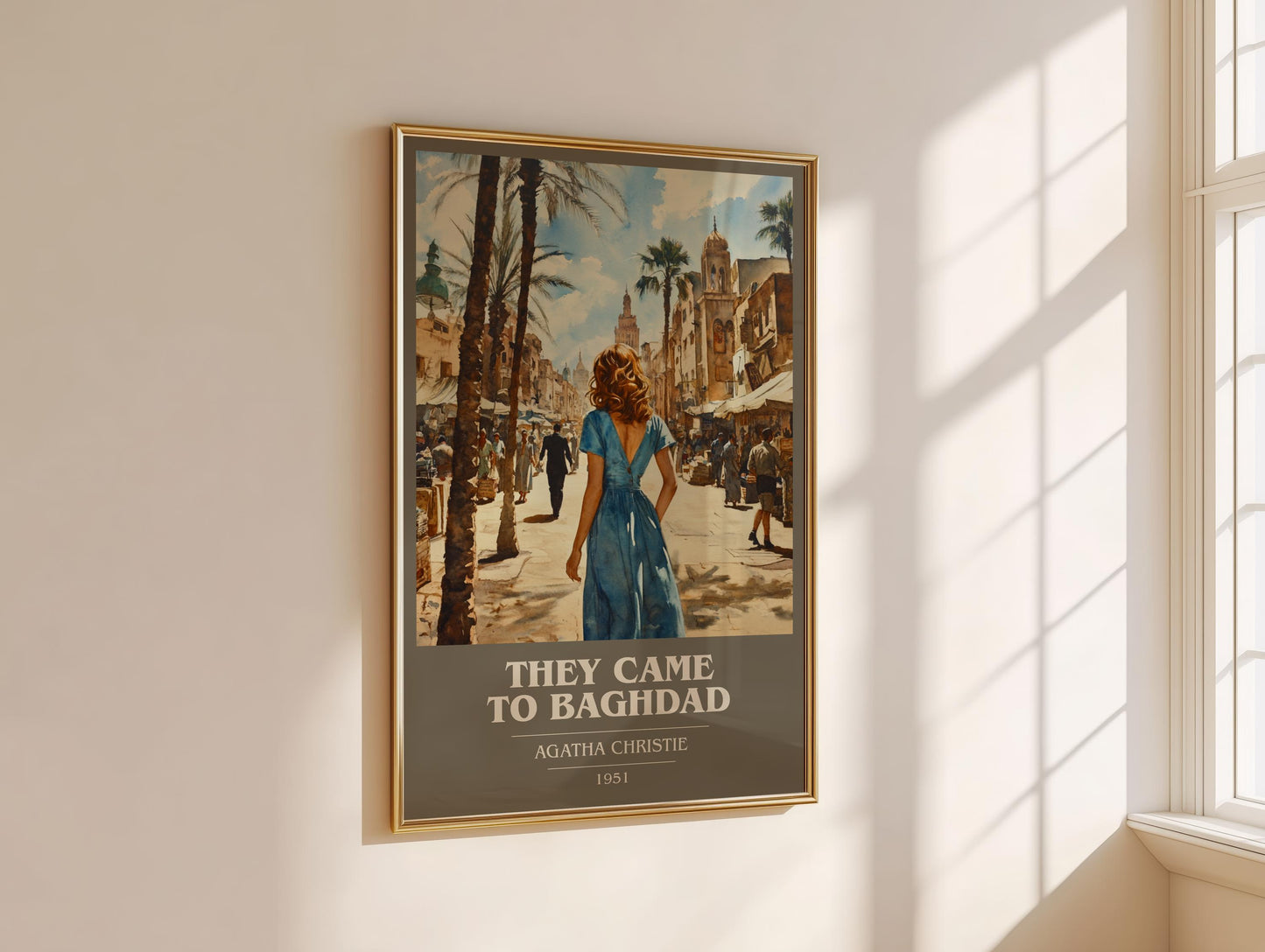 They Came To Baghdad by Agatha Christie | Book Poster | Literary Art Gift For Book Lover | Novel Inspired Wall Art | Free Delivery