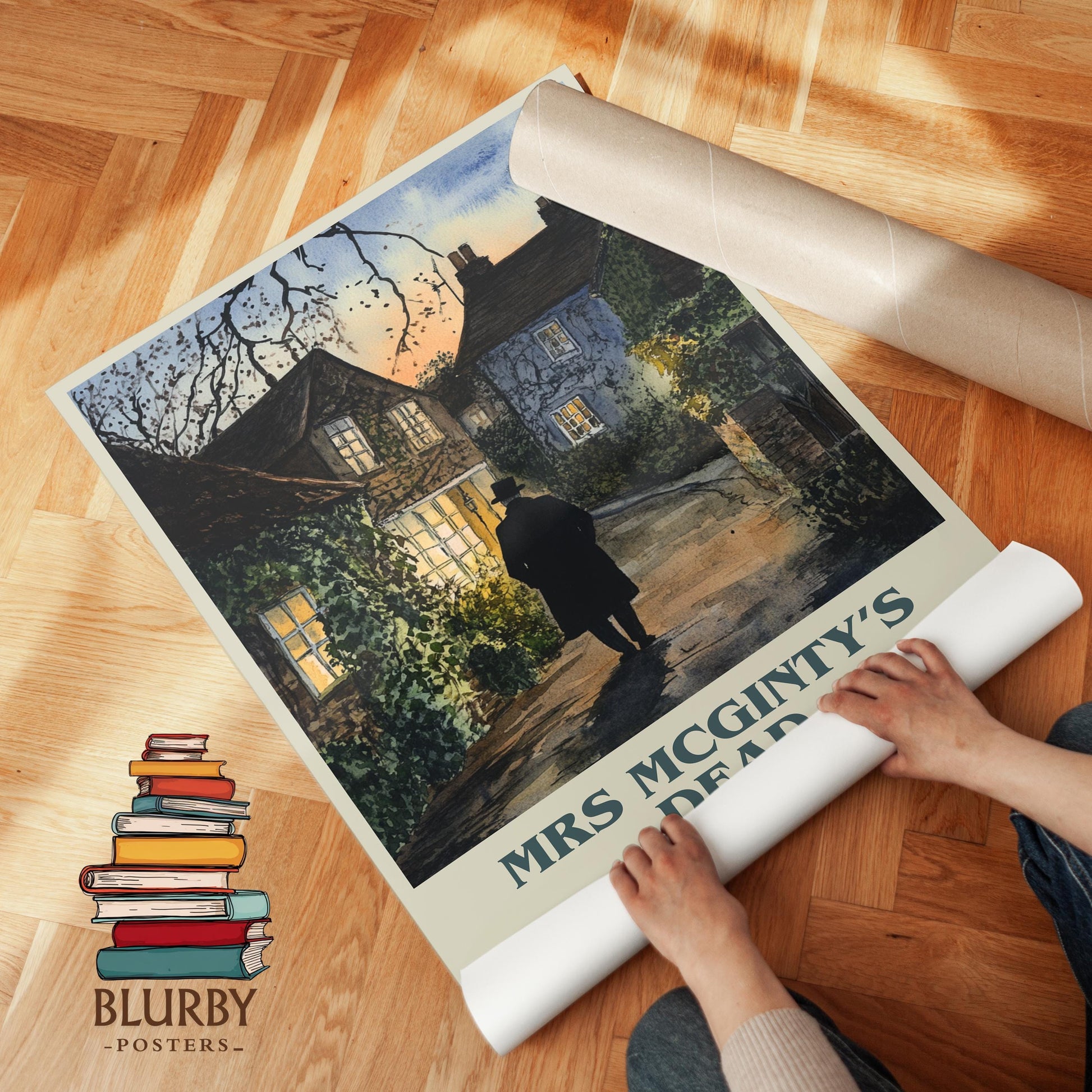 Mrs Mcginty's Dead by Agatha Christie | Book Poster | Literary Art Gift For Book Lover | Novel Inspired Wall Art | Free Delivery