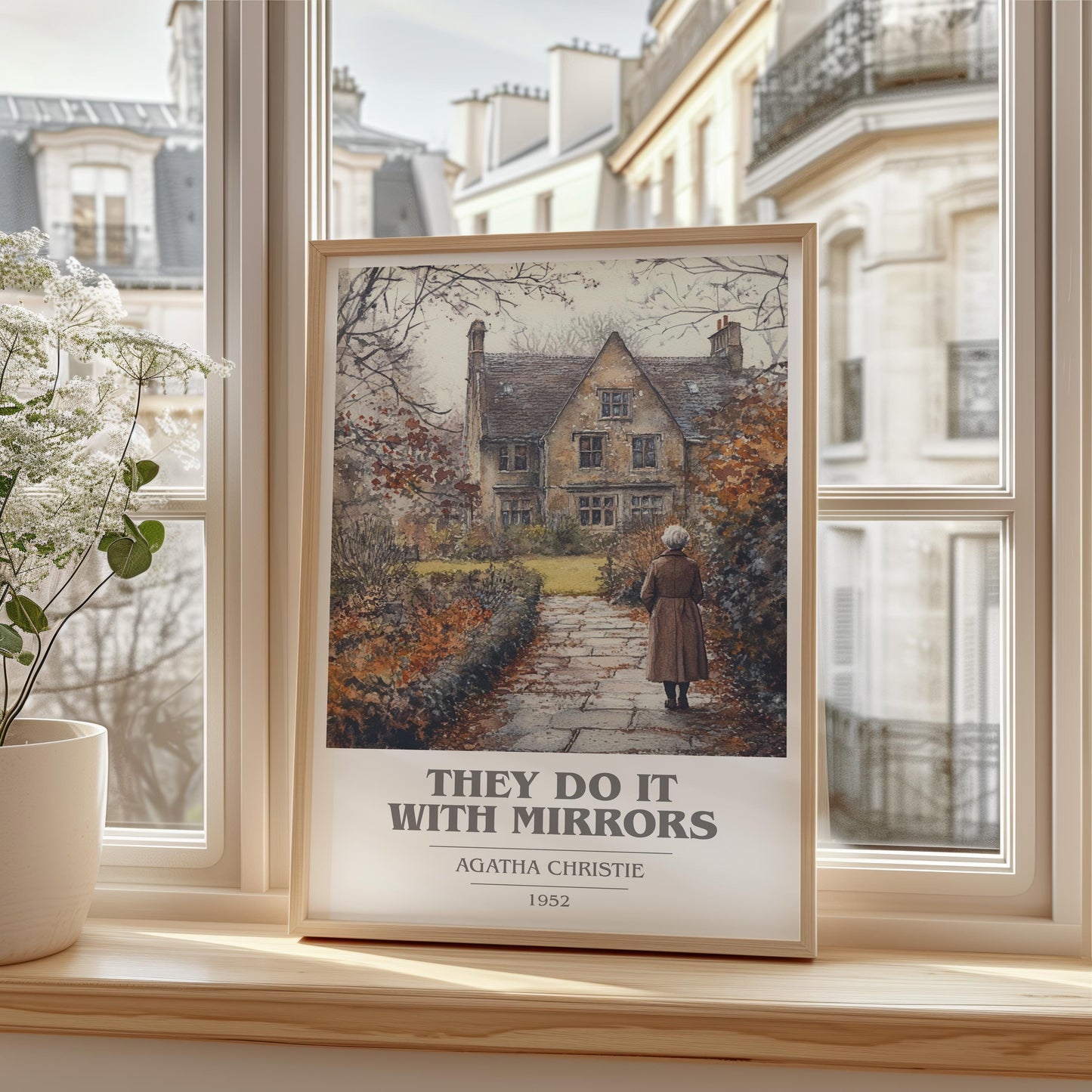 They Do It With Mirrors by Agatha Christie | Book Poster | Literary Art Gift For Book Lover | Novel Inspired Wall Art | Free Delivery