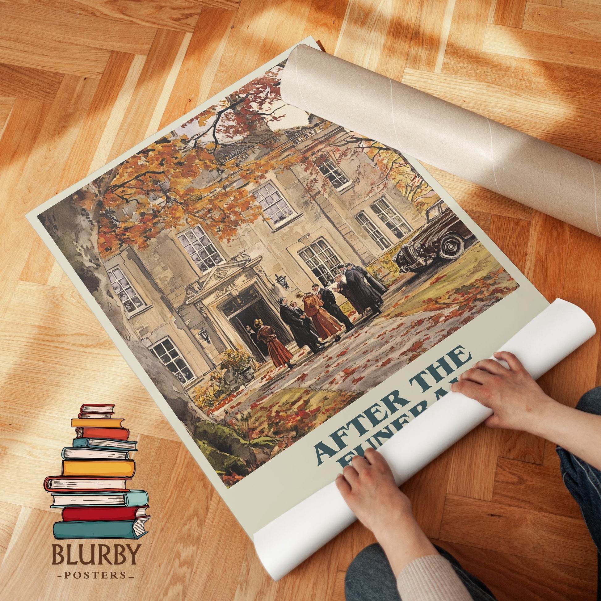 After The Funeral by Agatha Christie | Book Poster | Literary Art Gift For Book Lover | Novel Inspired Wall Art | Free Delivery