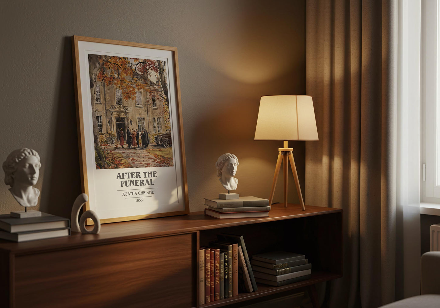 After The Funeral by Agatha Christie | Book Poster | Literary Art Gift For Book Lover | Novel Inspired Wall Art | Free Delivery