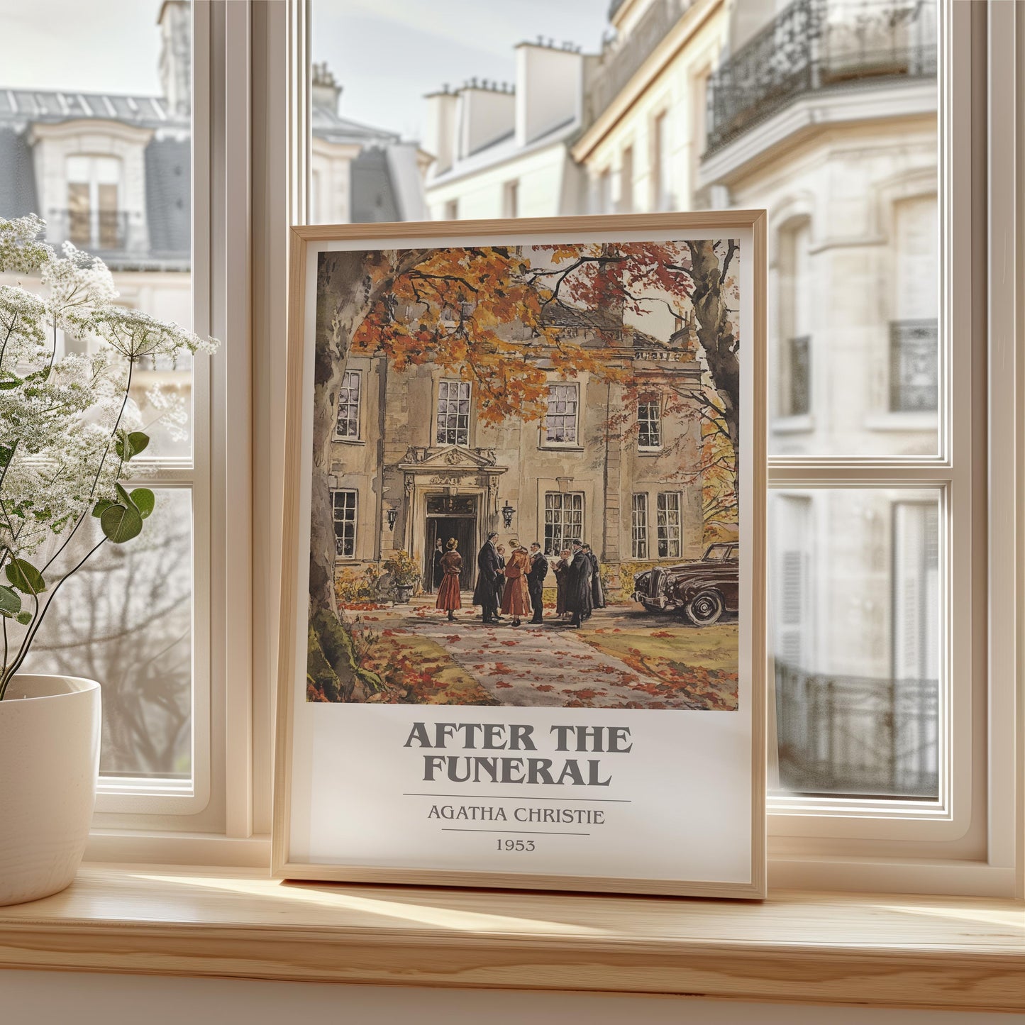 After The Funeral by Agatha Christie | Book Poster | Literary Art Gift For Book Lover | Novel Inspired Wall Art | Free Delivery