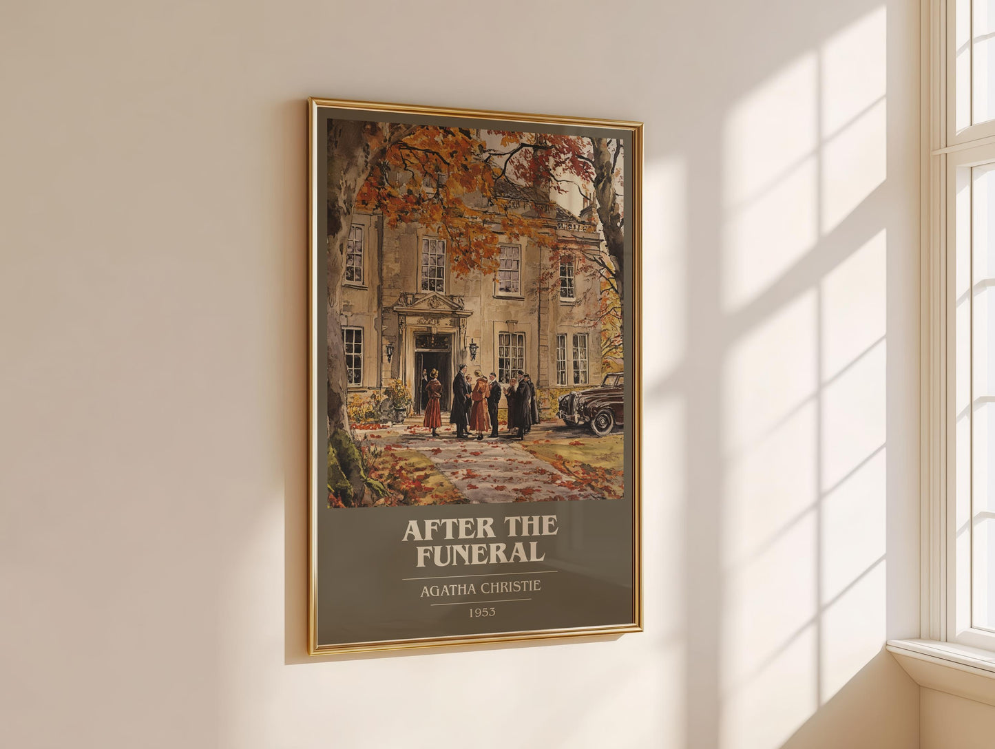 After The Funeral by Agatha Christie | Book Poster | Literary Art Gift For Book Lover | Novel Inspired Wall Art | Free Delivery