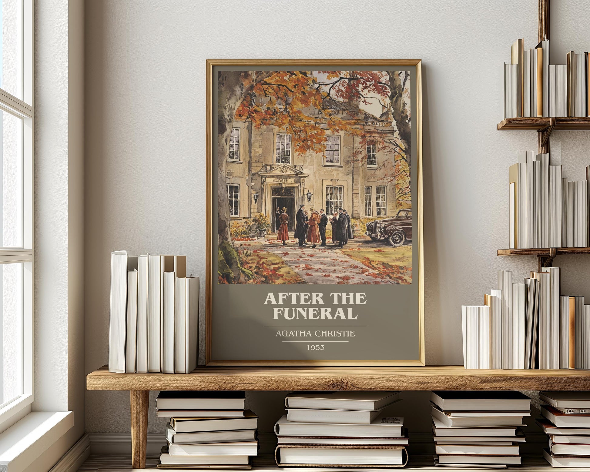 After The Funeral by Agatha Christie | Book Poster | Literary Art Gift For Book Lover | Novel Inspired Wall Art | Free Delivery