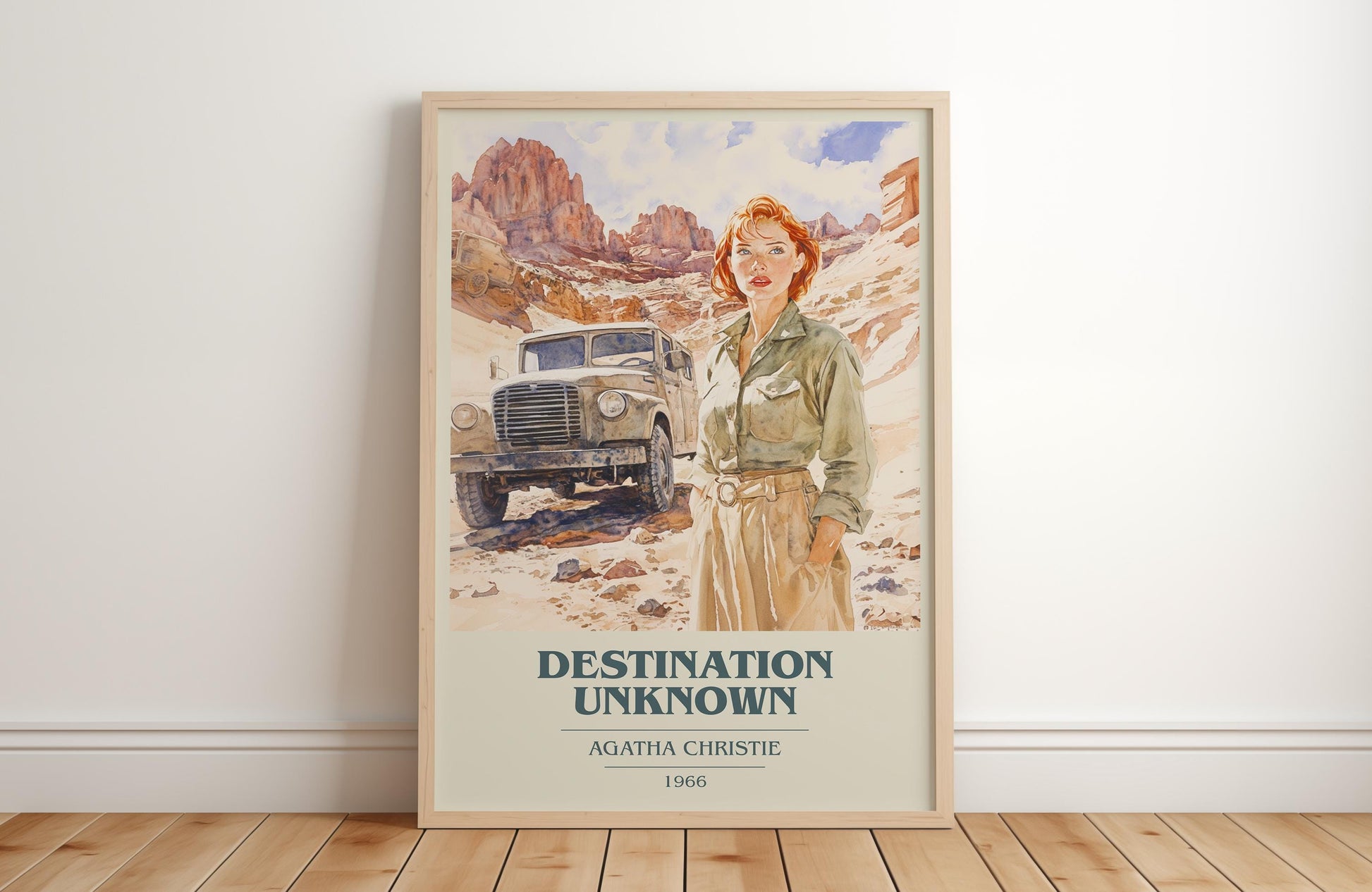 Destination Unknown by Agatha Christie | Book Poster | Literary Art Gift For Book Lover | Novel Inspired Wall Art | Free Delivery