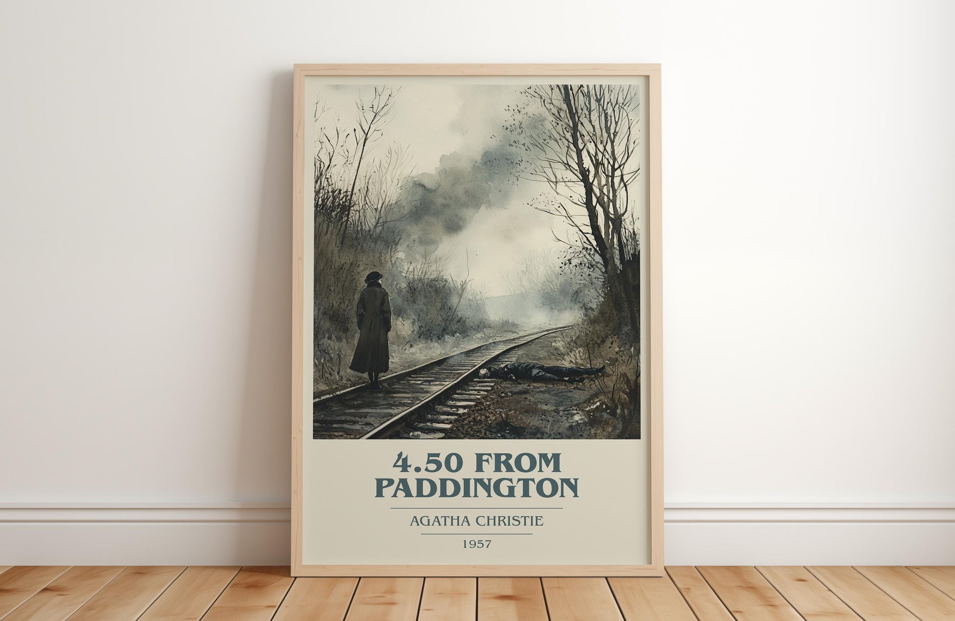 4.50 From Paddington by Agatha Christie | Book Poster | Literary Art Gift For Book Lover | Novel Inspired Wall Art | Free Delivery