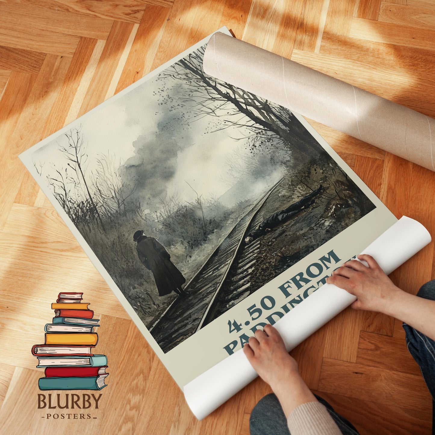 4.50 From Paddington by Agatha Christie | Book Poster | Literary Art Gift For Book Lover | Novel Inspired Wall Art | Free Delivery