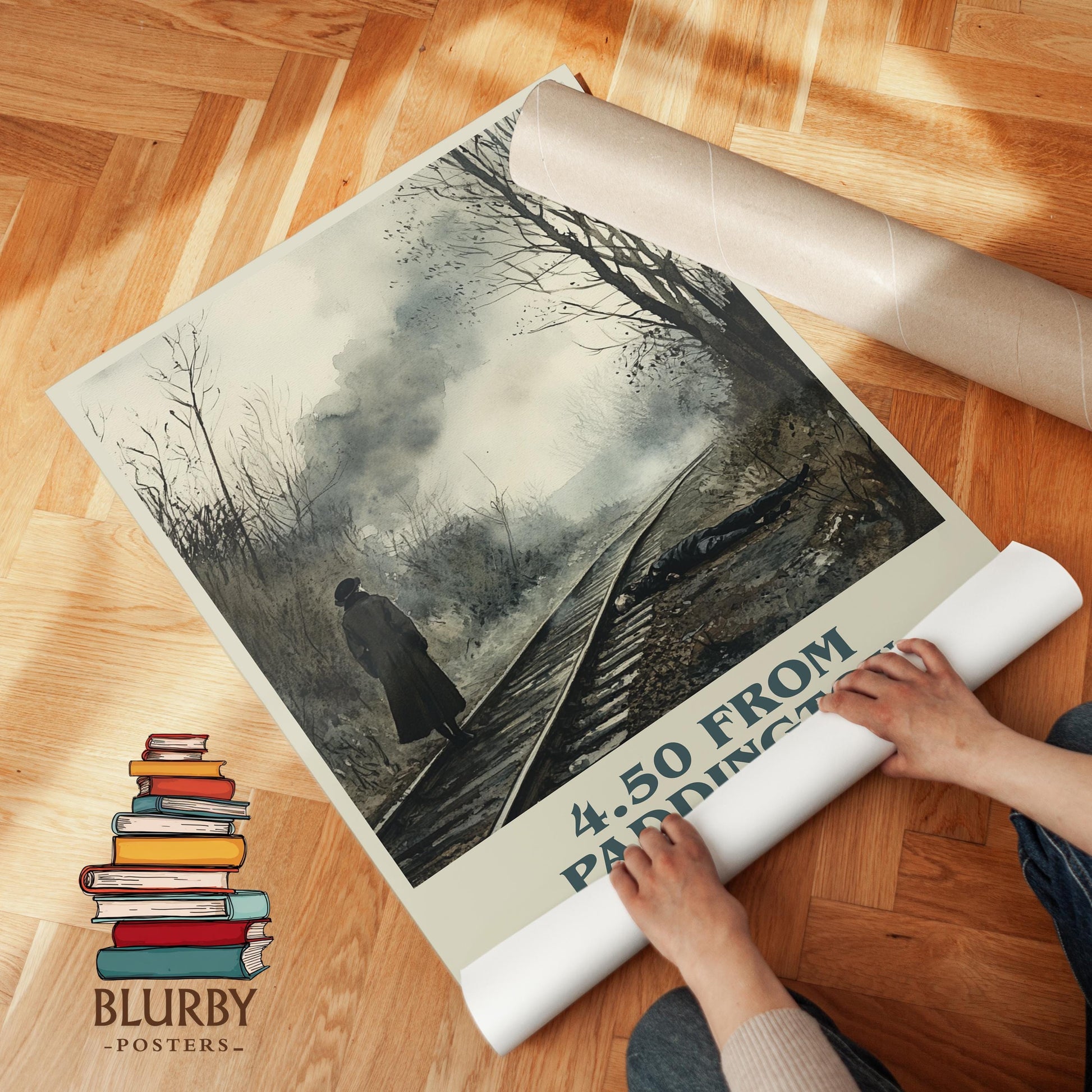 4.50 From Paddington by Agatha Christie | Book Poster | Literary Art Gift For Book Lover | Novel Inspired Wall Art | Free Delivery