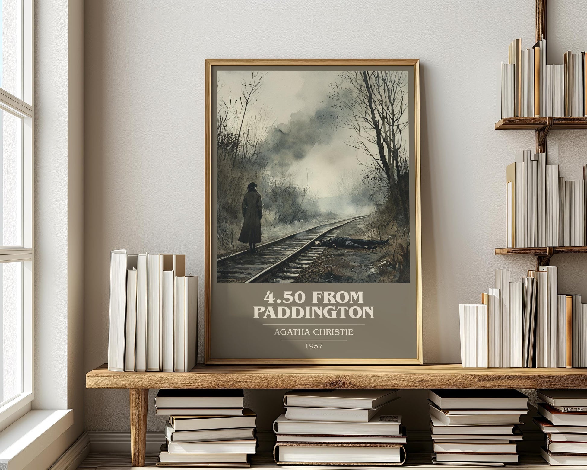 4.50 From Paddington by Agatha Christie | Book Poster | Literary Art Gift For Book Lover | Novel Inspired Wall Art | Free Delivery