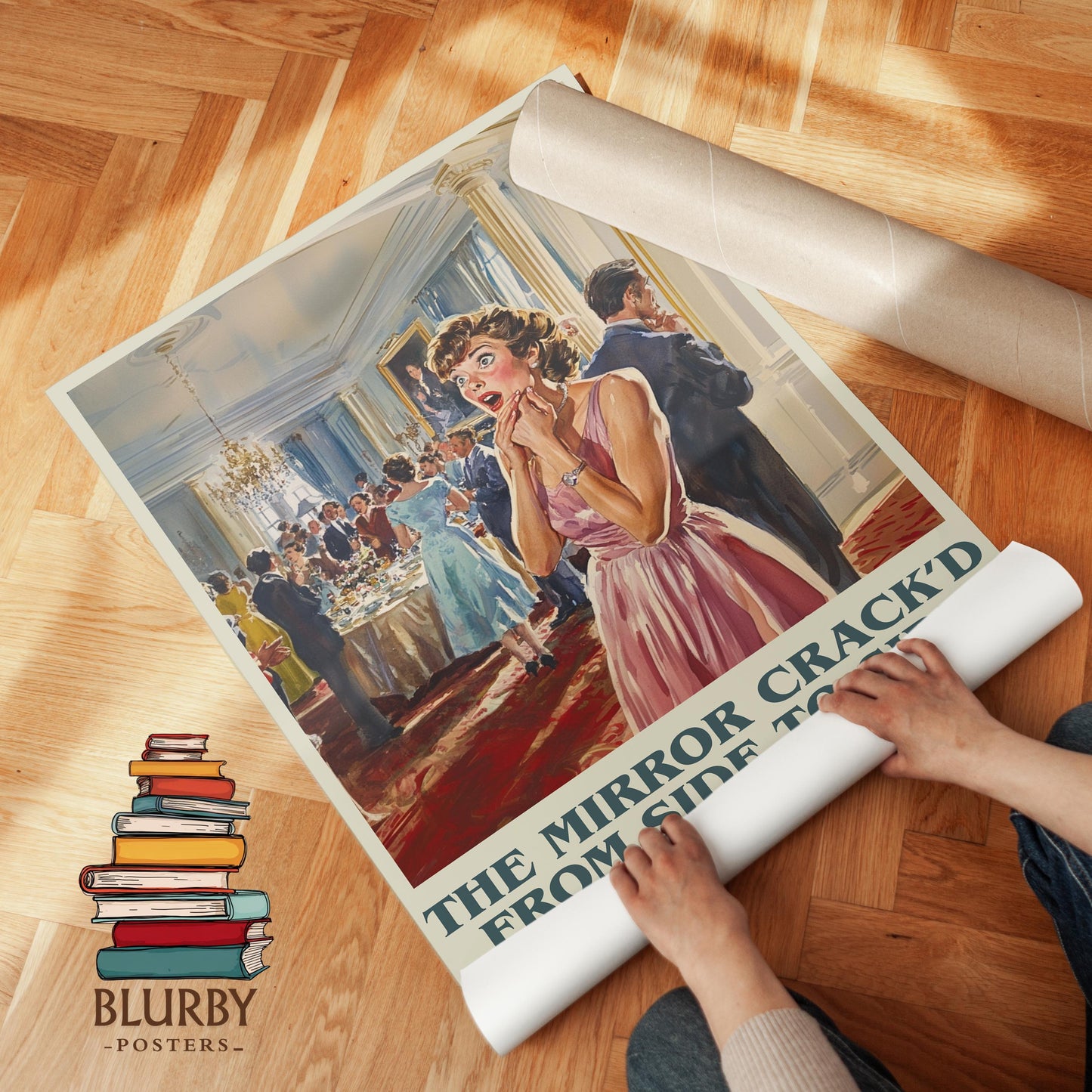 The Mirror Crack'd From Side To Side by Agatha Christie | Book Poster | Literary Art Gift For Book Lover | Novel Inspired Wall Art