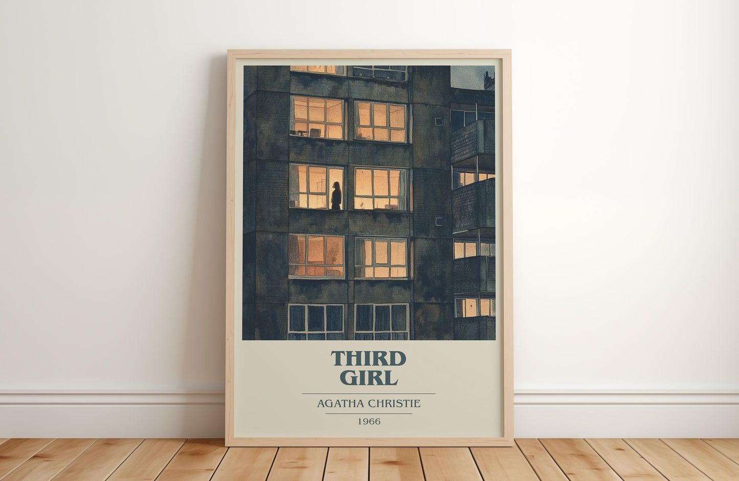Third Girl by Agatha Christie | Book Poster | Literary Art Gift For Book Lover | Novel Inspired Wall Art | Free Delivery