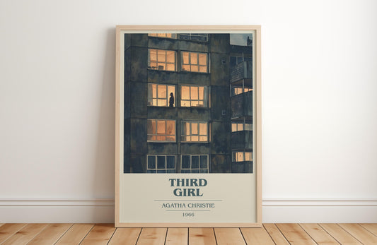 Third Girl by Agatha Christie | Book Poster | Literary Art Gift For Book Lover | Novel Inspired Wall Art | Free Delivery