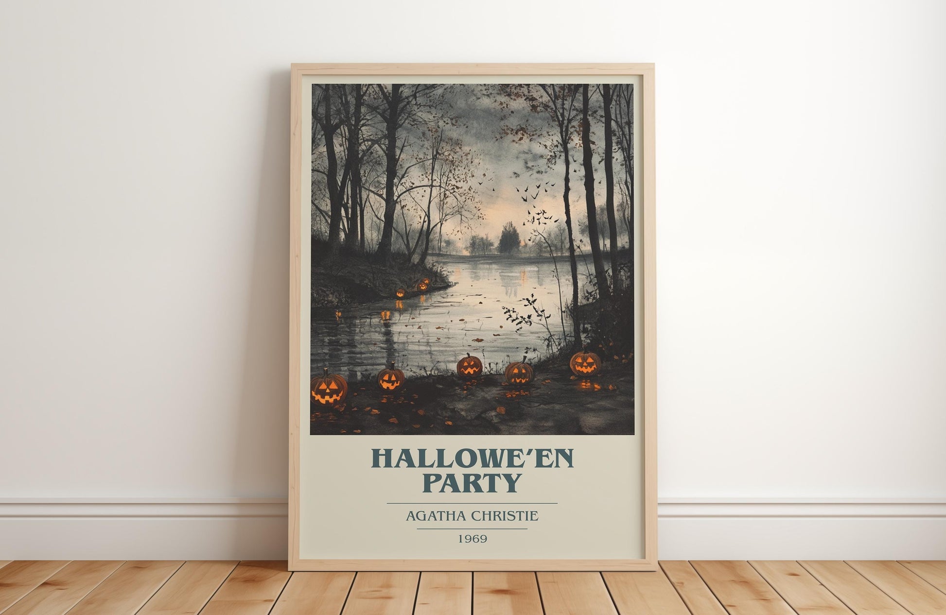 Hallowe'en Party by Agatha Christie | Book Poster | Literary Art Gift For Book Lover | Novel Inspired Wall Art | Free Delivery