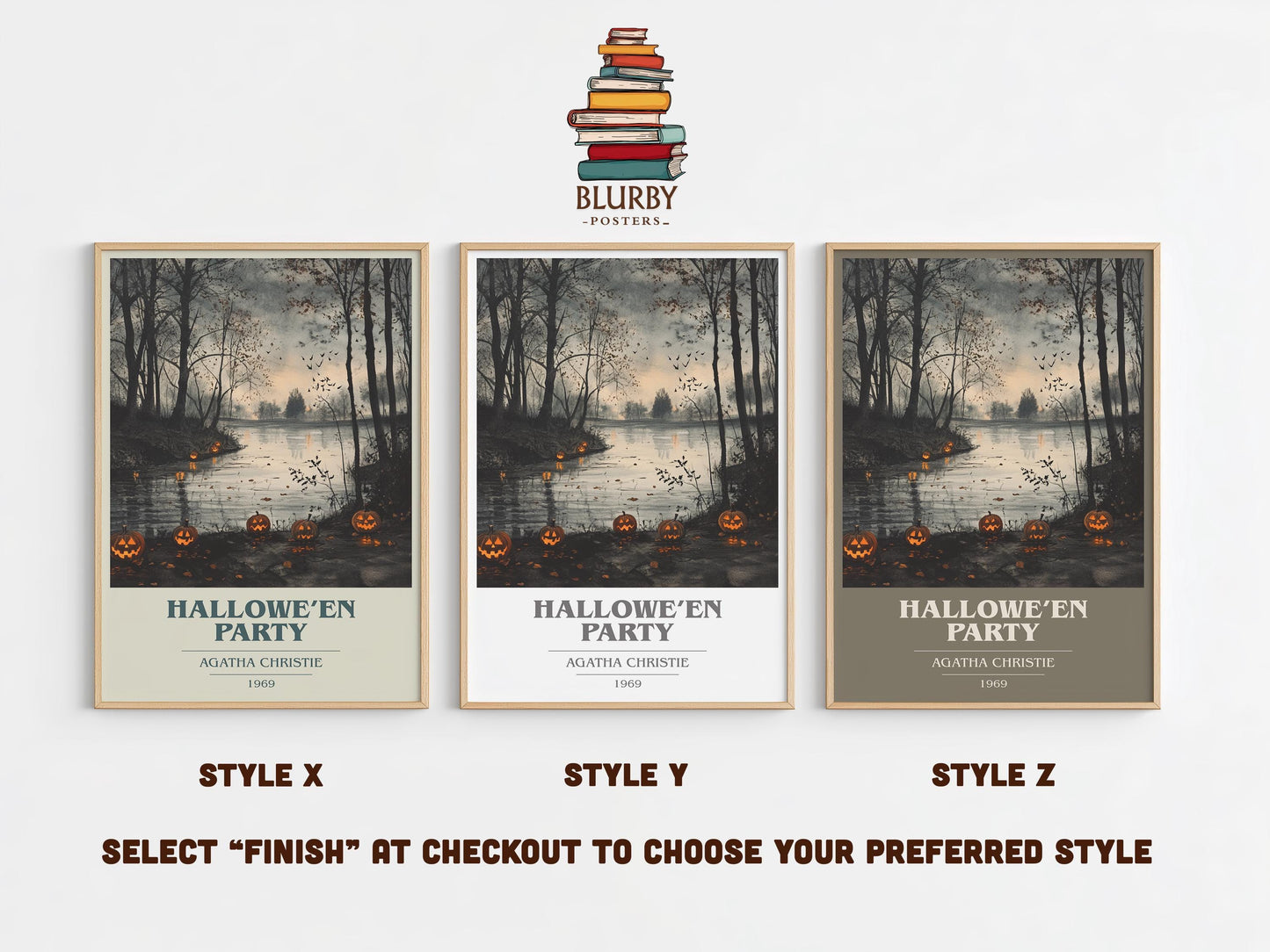 Hallowe'en Party by Agatha Christie | Book Poster | Literary Art Gift For Book Lover | Novel Inspired Wall Art | Free Delivery